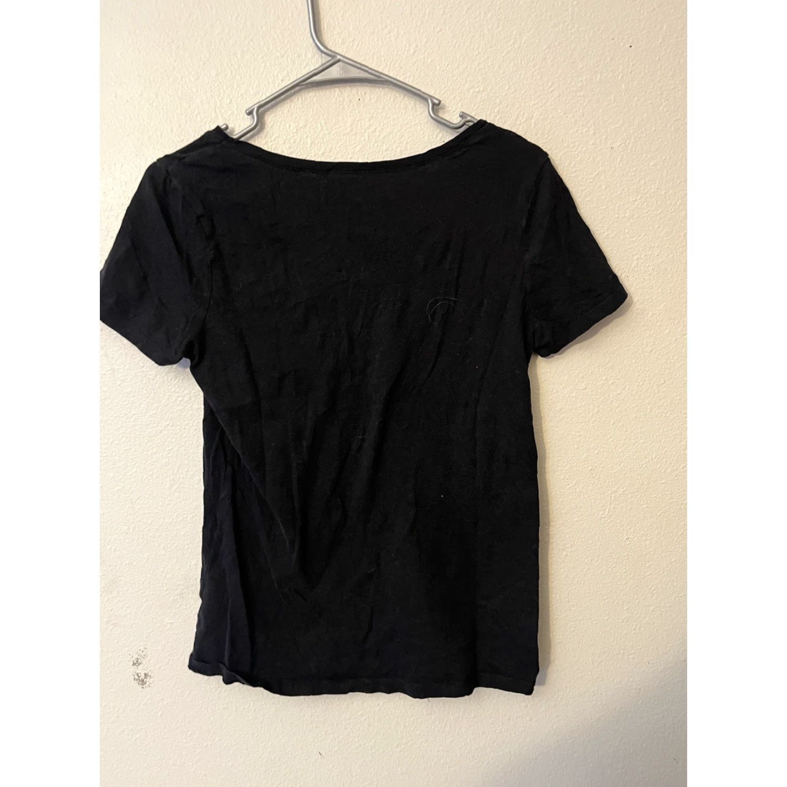 Old Navy Old Navy Solid Black 100% Cotton Crewneck Short Sleeve T-Shirt Women’s S Easy Care Lightweight Stretch Regular Vintage? No. Size S / US 4 / IT 40 - 2 Thumbnail