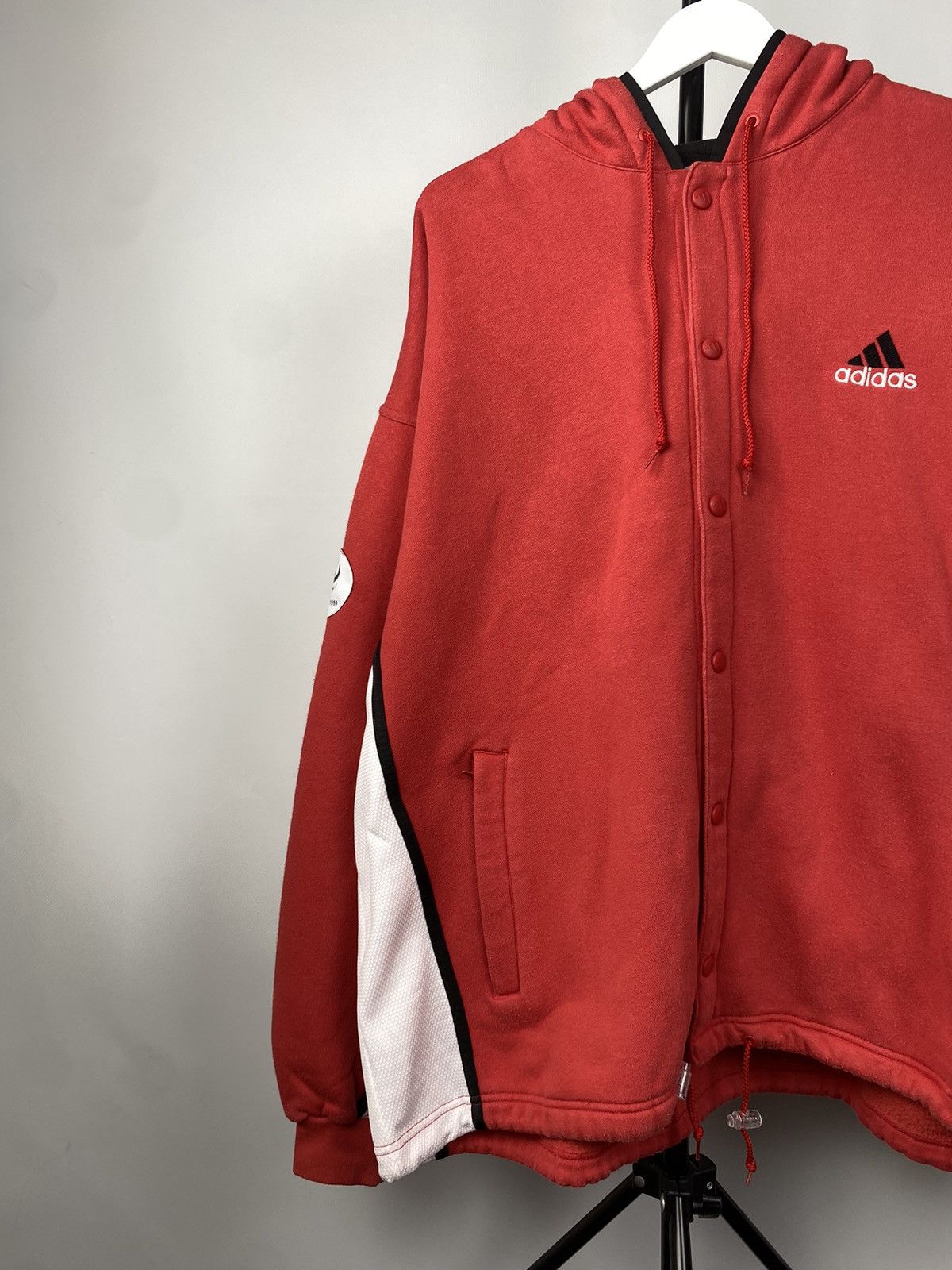 Adidas × Vintage Vintage ADIDAS Goteborg 1999 Oversized Button Up Hoodie Size US L / EU 52-54 / 3 - 3 Thumbnail