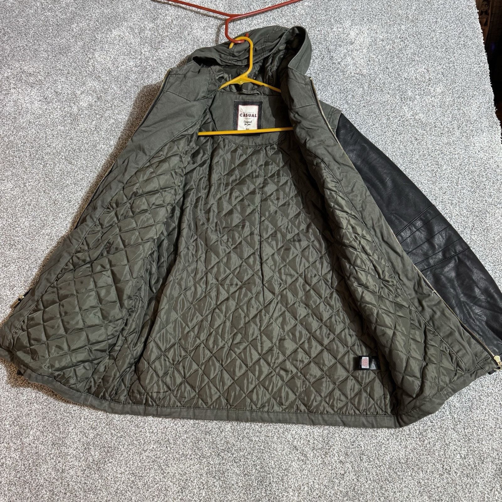 Other F&F Jacket Womens Size 10 Quilted Lined Faux Leather Sleeve Size L / US 10 / IT 46 - 7 Thumbnail