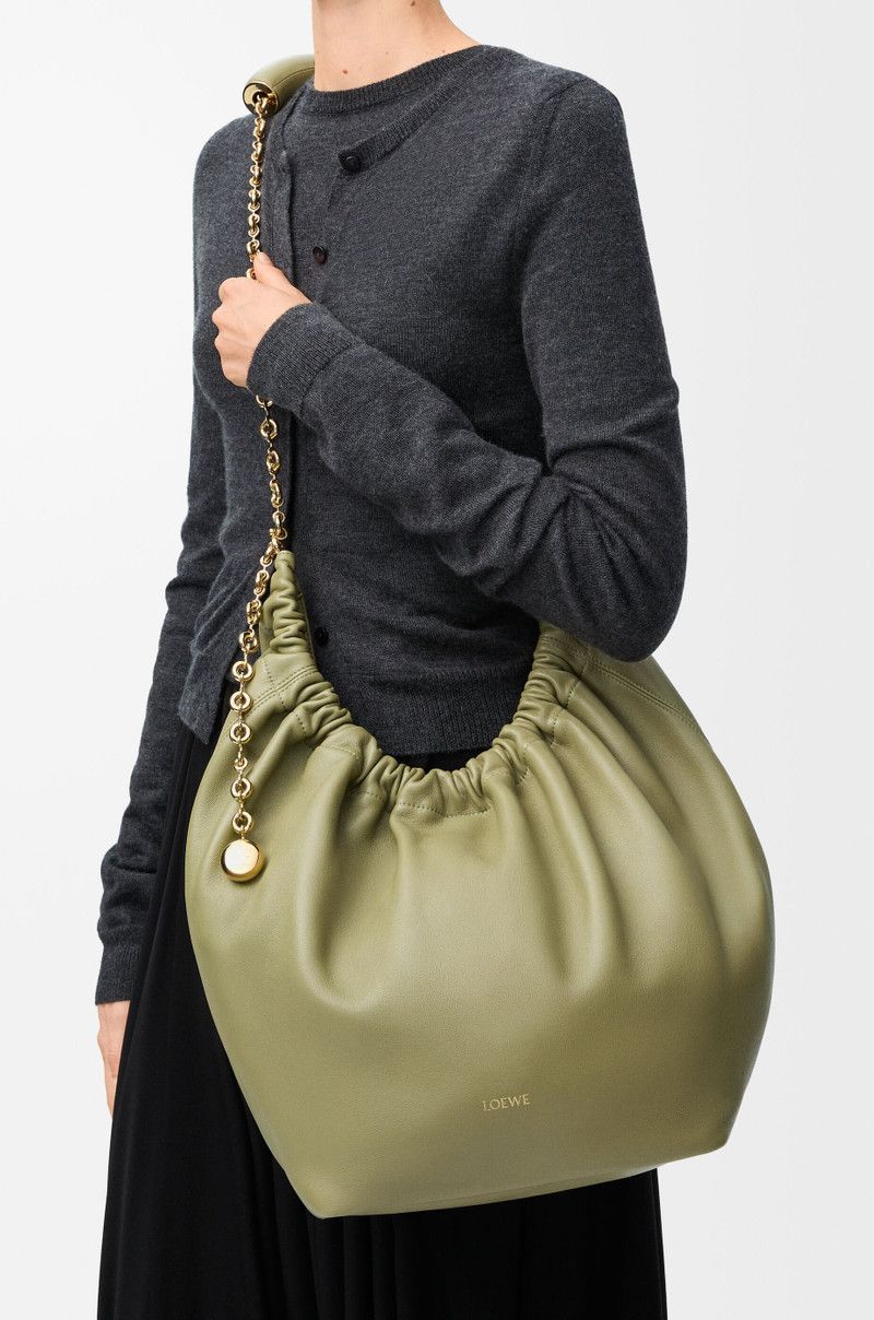 Loewe o1in1g0426 Size: OS / Medium Squeeze Bag in Eucalyptus Green Size ONE SIZE - 4 Thumbnail