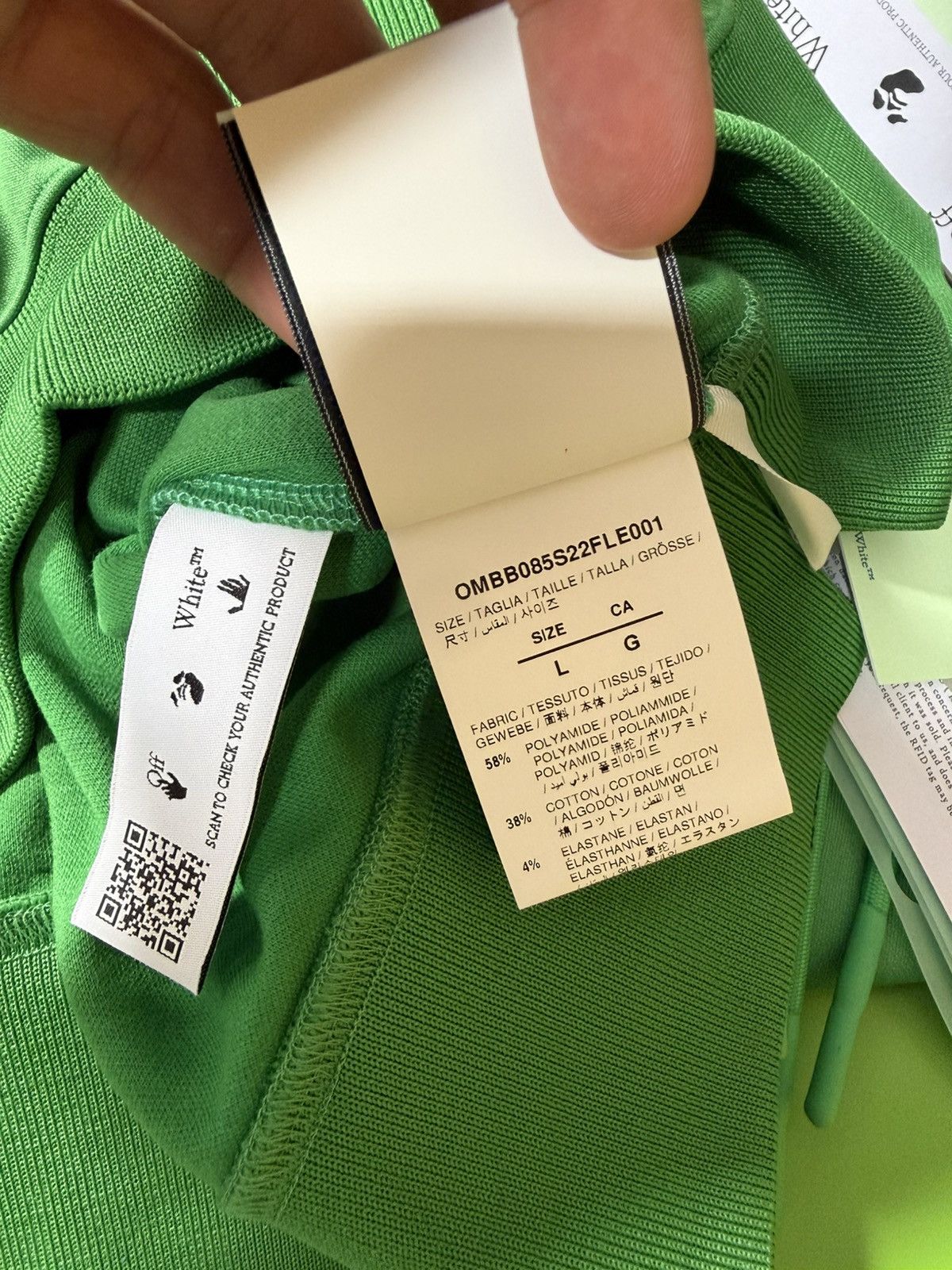 Off-White Off-White Hand Logo Hoodie Green Size US L / EU 52-54 / 3 - 10 Thumbnail