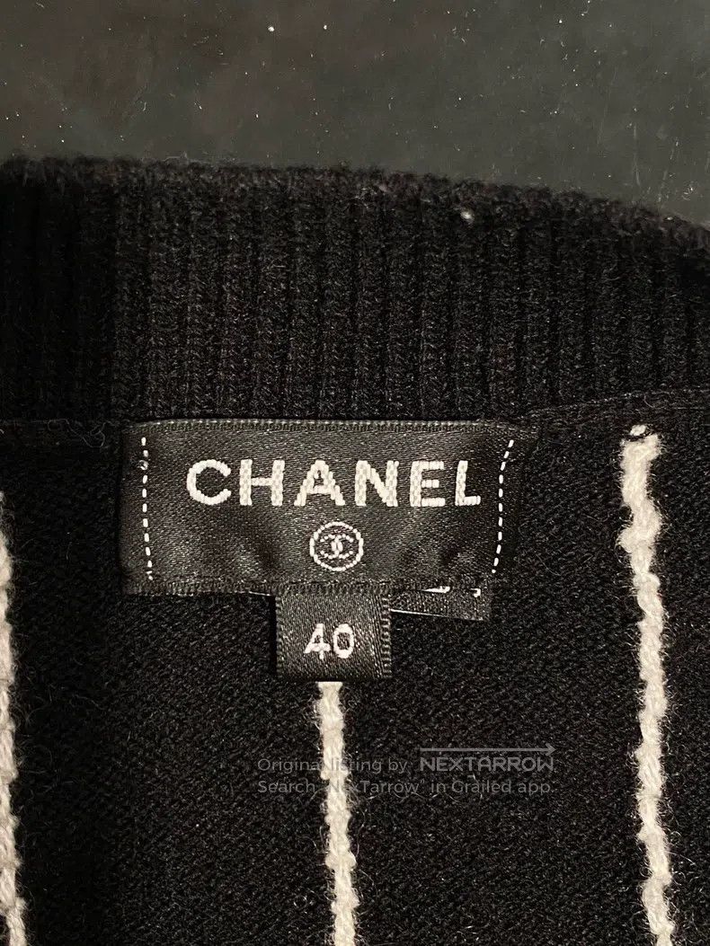 Chanel Chanel 23-year-old black striped cashmere sweater Size S / US 4 / IT 40 - 3 Thumbnail