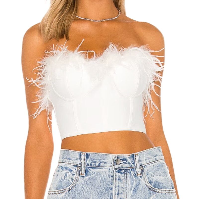 superdown Superdown Ramona Bustier Top in White, Size XS Size XS / US 0-2 / IT 36-38 - 1 Thumbnail