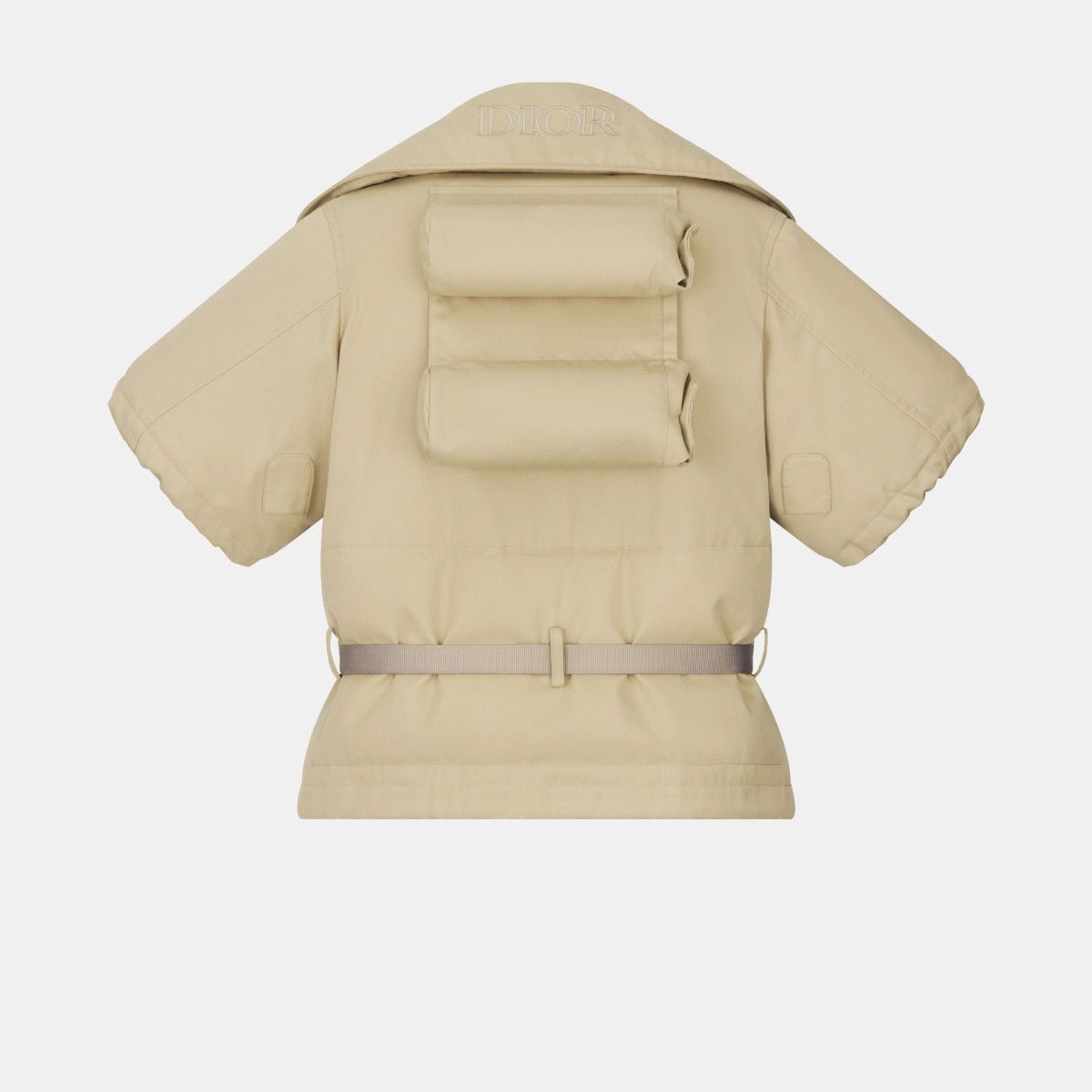 Dior o1w1db11024 Short Sleeved Blouson in Beige Size US XS / EU 42 / 0 - 2 Thumbnail