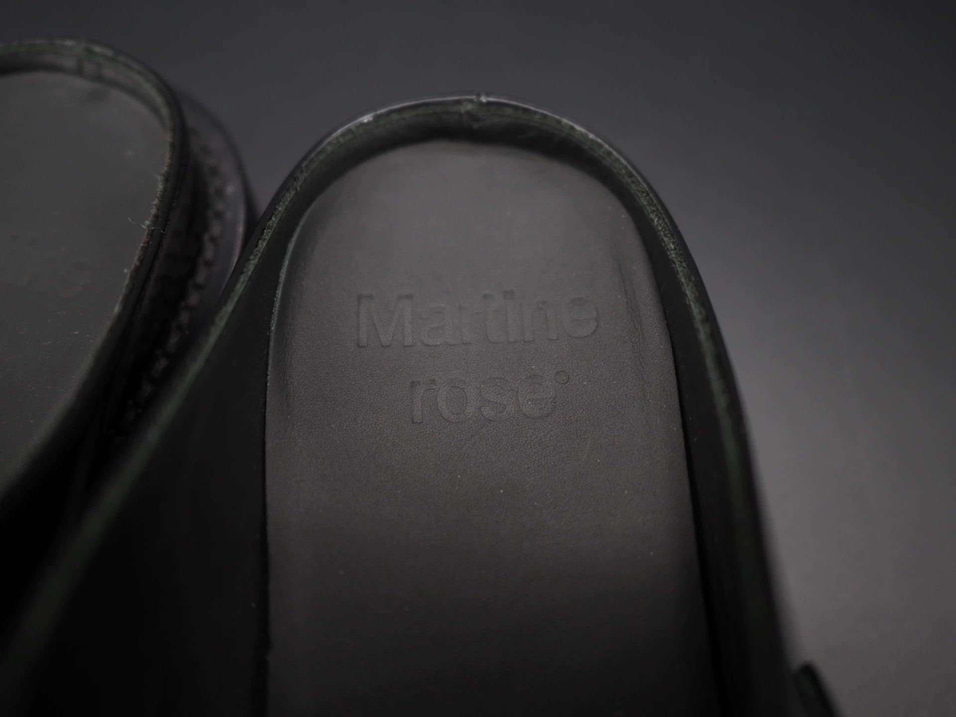 Martine Rose Martine Rose Black Square-Toe Leather Mules Size US 7 / EU 40 - 4 Thumbnail