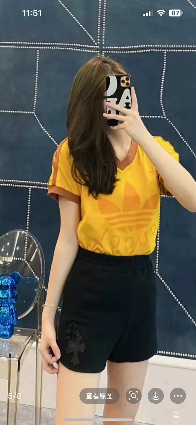 Gucci Gucci Co-branded adidas originals yellow clover short sleev Size US XS / EU 42 / 0 - 8 Thumbnail