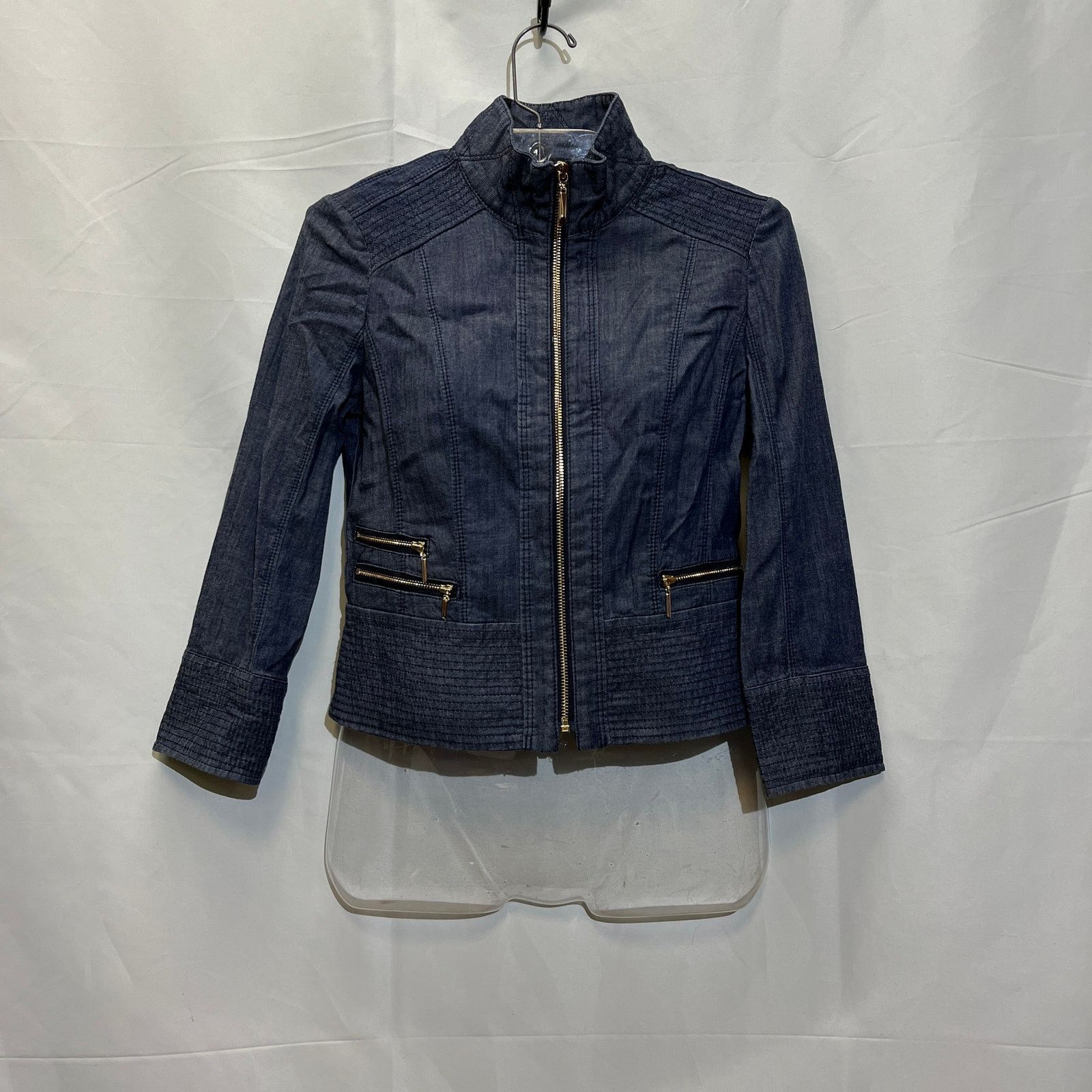 White House Black Market White House Black Market Denim Jacket Womens Size 00 Blue Size XXS / US 00 / IT 34 - 14 Thumbnail