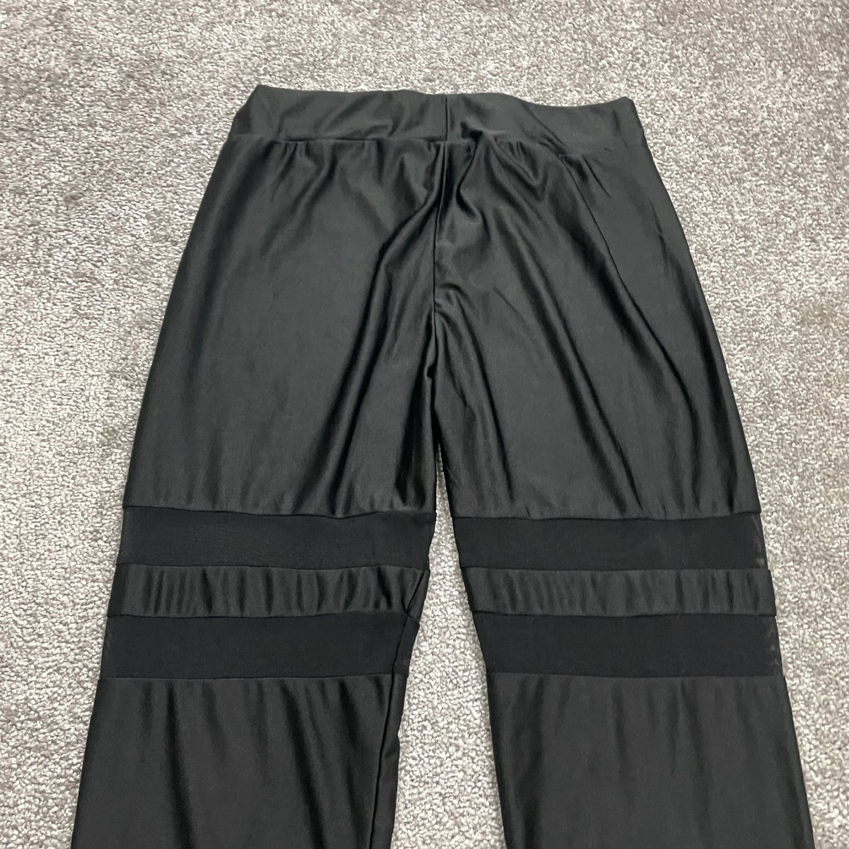 Shein Shein Black Pants Women's XL Straight Leg Activewear Trousers Athletic Jogging Yoga Gym 28x28.5 Size 40" / US 18 - 3 Thumbnail