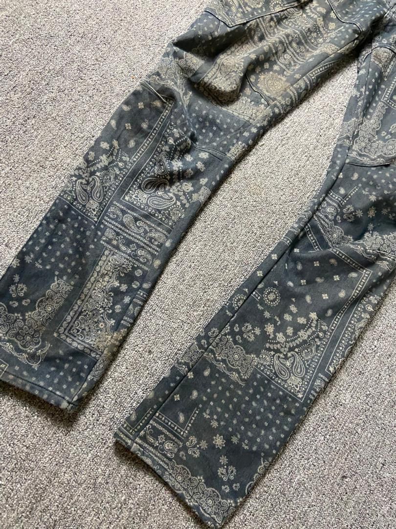 Japanese Brand Fieldcore Cargo Pants with Bandana Pattern (198) Size US 32 / EU 48 - 10 Thumbnail