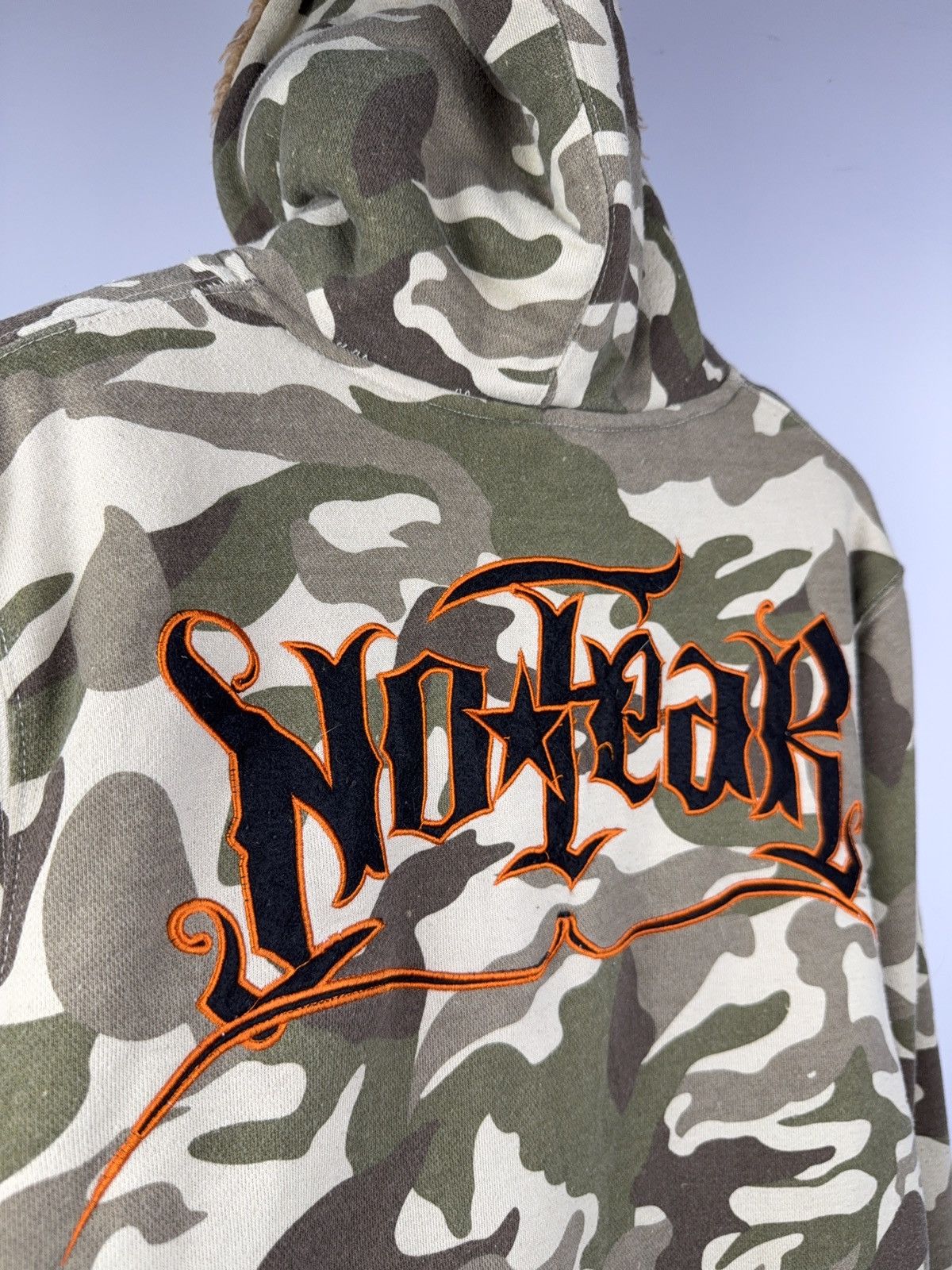 No Fear Vintage 00s Y2K NO FEAR Camo Full Zip Hoodie Mohair hood Size US S / EU 44-46 / 1 - 13 Thumbnail