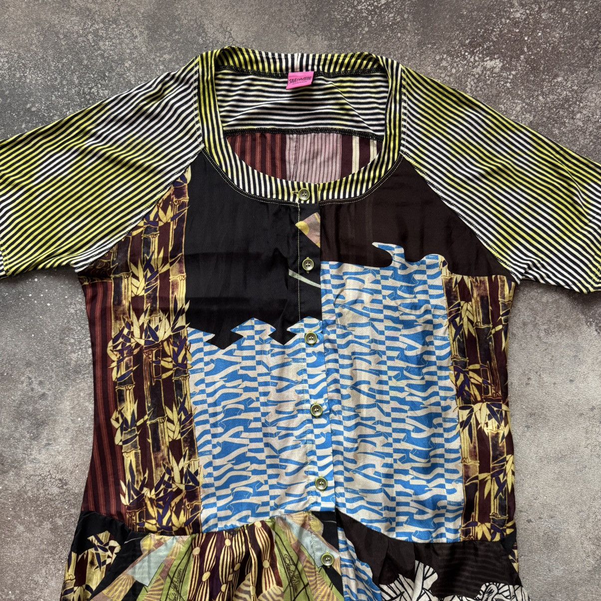Hysteric Glamour Save the Queen Vintage Y2K Avant Garde Abstract Silk Dress Size S / US 4 / IT 40 - 4 Thumbnail