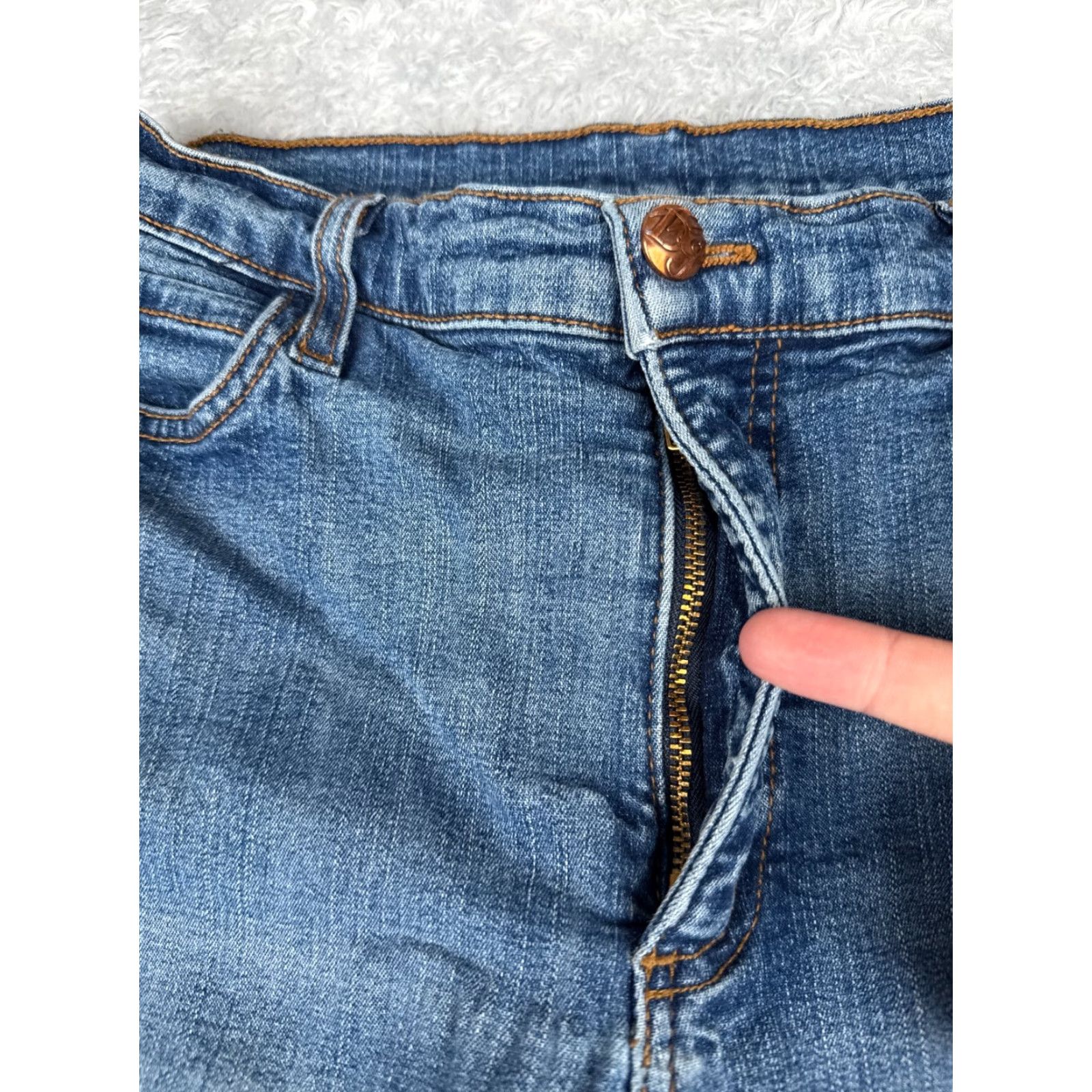 Vintage Diane Gilman Jeans Womens 6 Blue Denim Flared Mid Rise 26x31 Jeans Denim 5-Pocket Size 28" / US 6 / IT 42 - 5 Thumbnail