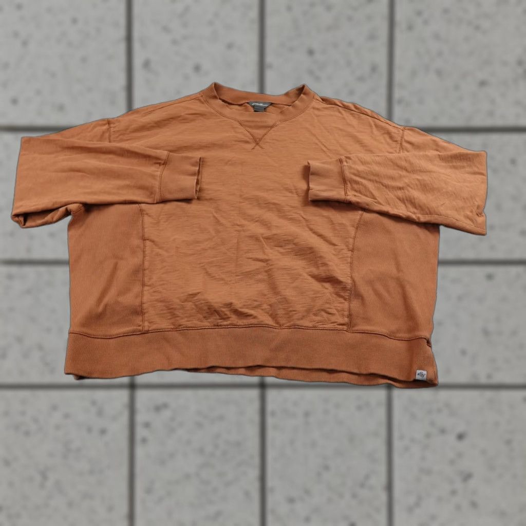 Eddie Bauer Eddie Bauer Sweatshirt Womens XL Brown Orange Pullover Crewneck Sweatshirt Outdoor Size XL / US 12-14 / IT 48-50 - 1 Thumbnail