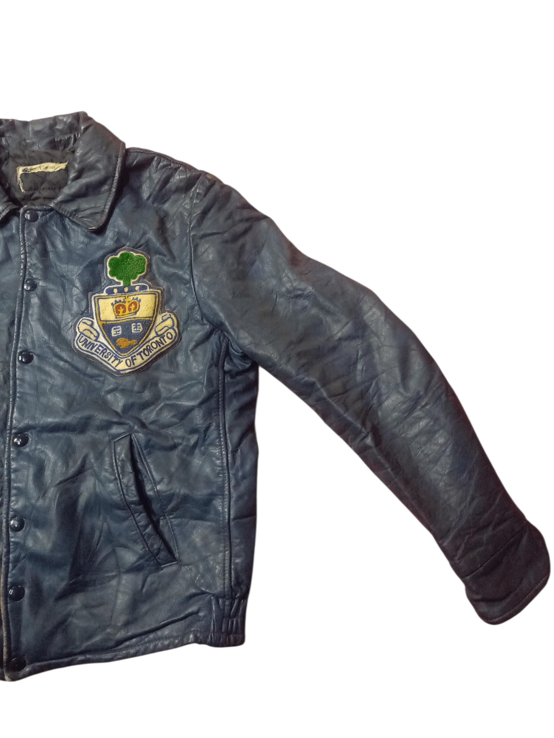 Genuine Leather 💥Vintage 60S Universiti Of Toronto Leathers EmbroideryMen💥 Size US M / EU 48-50 / 2 - 3 Thumbnail