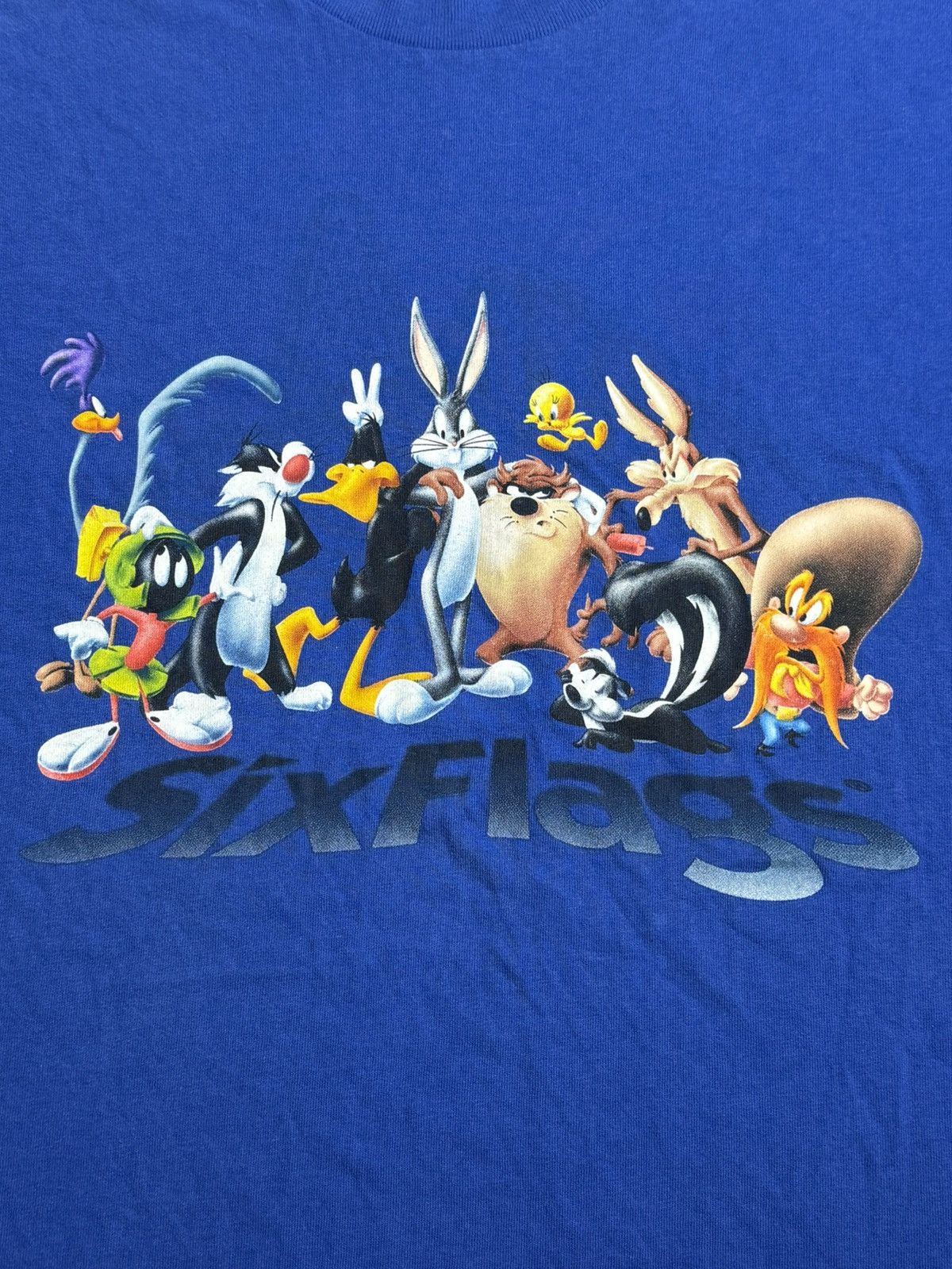 Vintage VINTAGE 1990's Six Flags Looney Tunes Tee “Blue” (XL) Size US XL / EU 56 / 4 - 3 Thumbnail