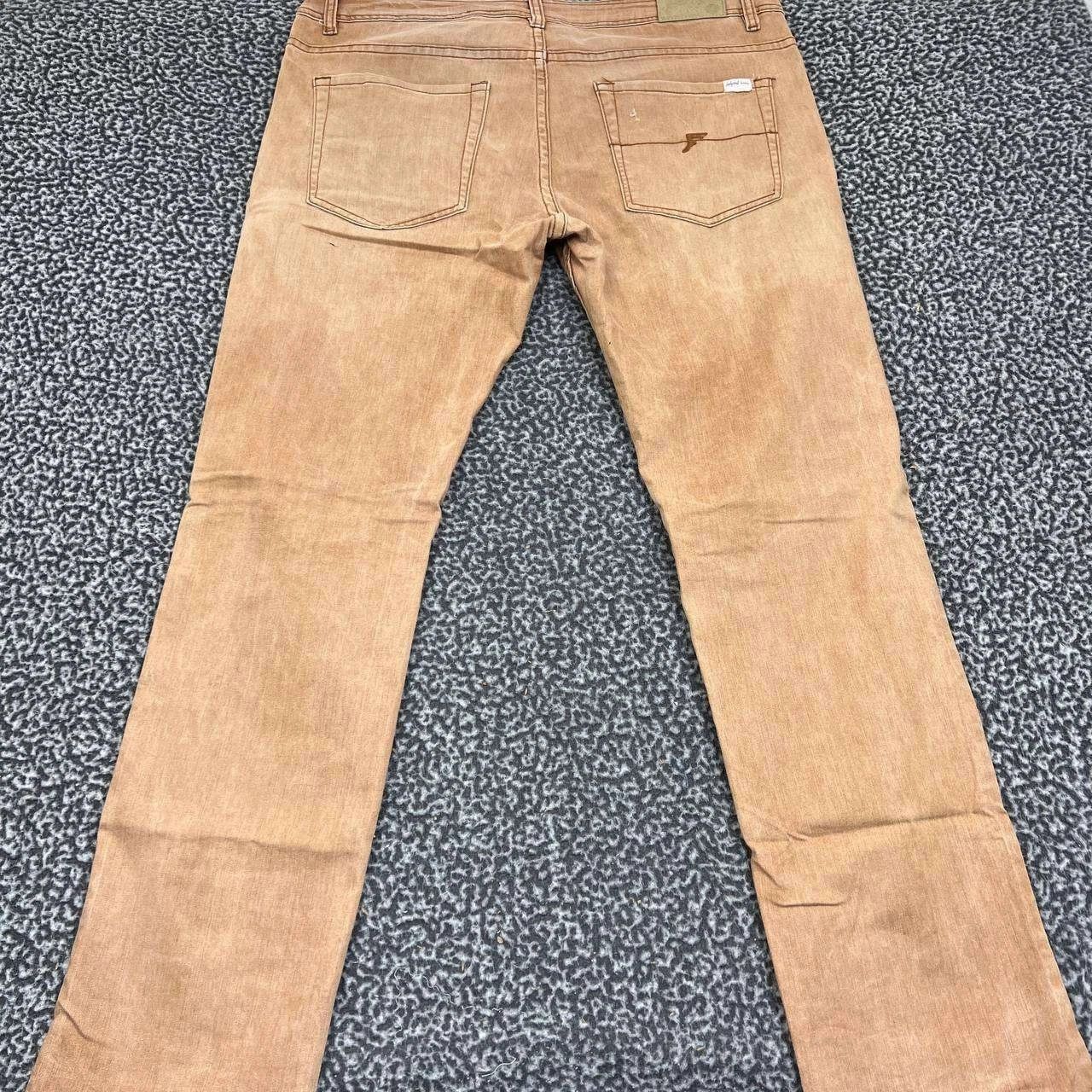 Other Footprint Manufacture Jeans Men 36x33 Brown Denim Pants Size US 36 / EU 52 - 2 Thumbnail