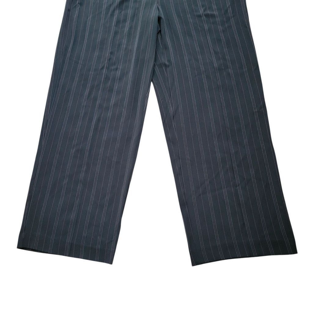 Jones New York Jones New York Fashion Stripe Black Wide-Leg Dress Pants 16 Size 38" / US 16 / IT 52 - 4 Thumbnail