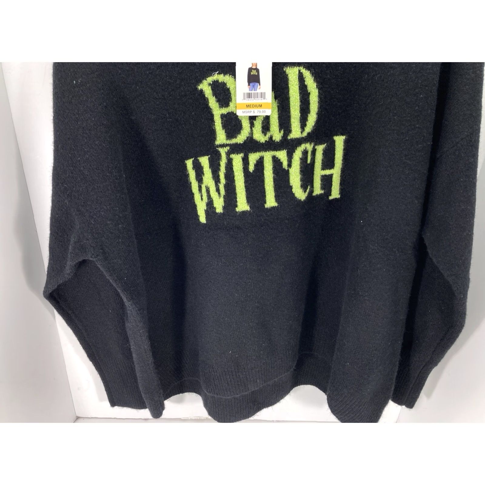 Vince Camuto Vince Camuto Sweater Women Medium Black Bad Witch Wicked Halloween Pullover NWT Women Sweater M Black Halloween Pullover NWT Size M / US 6-8 / IT 42-44 - 3 Thumbnail