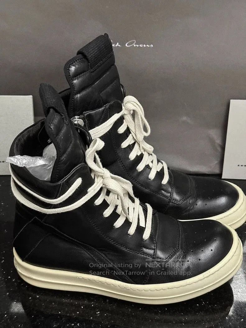 Rick Owens Rick Owens Black and White Leather Sneakers. Size US 5 / IT 35 - 2 Thumbnail