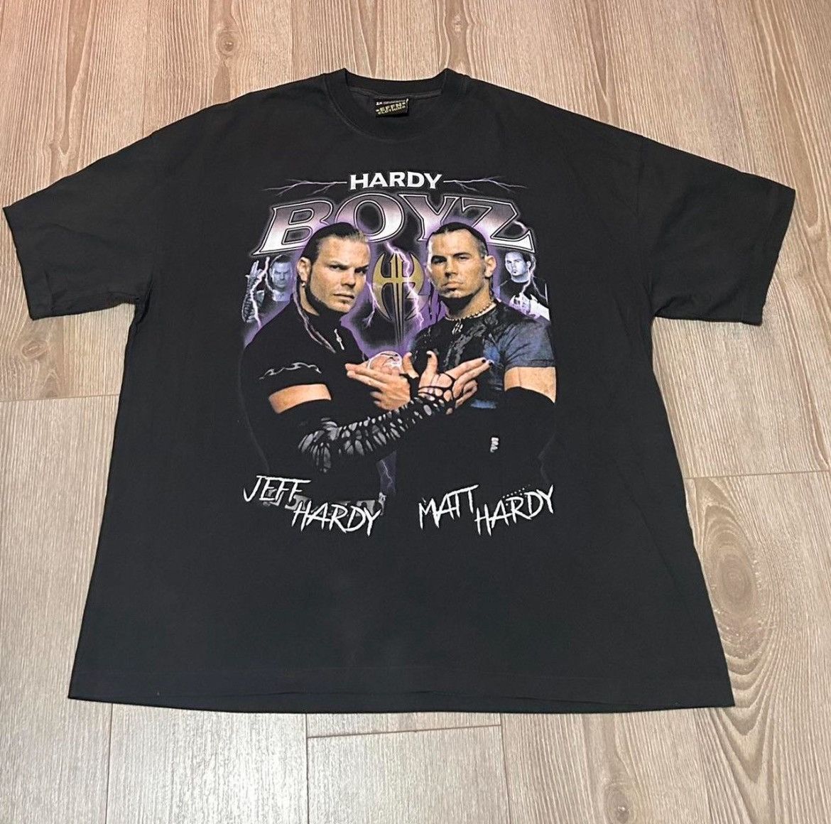 WWE BOOTLEG Vintage WWE Hardy Boyz Front &Back Baggy Graphic Tee Size US XXL / EU 58 / 5 - 2 Thumbnail