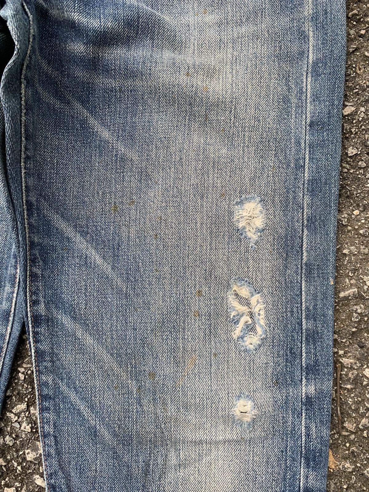 GOA GENUINE VINTAGE GOA JAPANESE SELVEDGE PUNK DISTRESSED DENIM☠️ Size US 30 / EU 46 - 14 Thumbnail