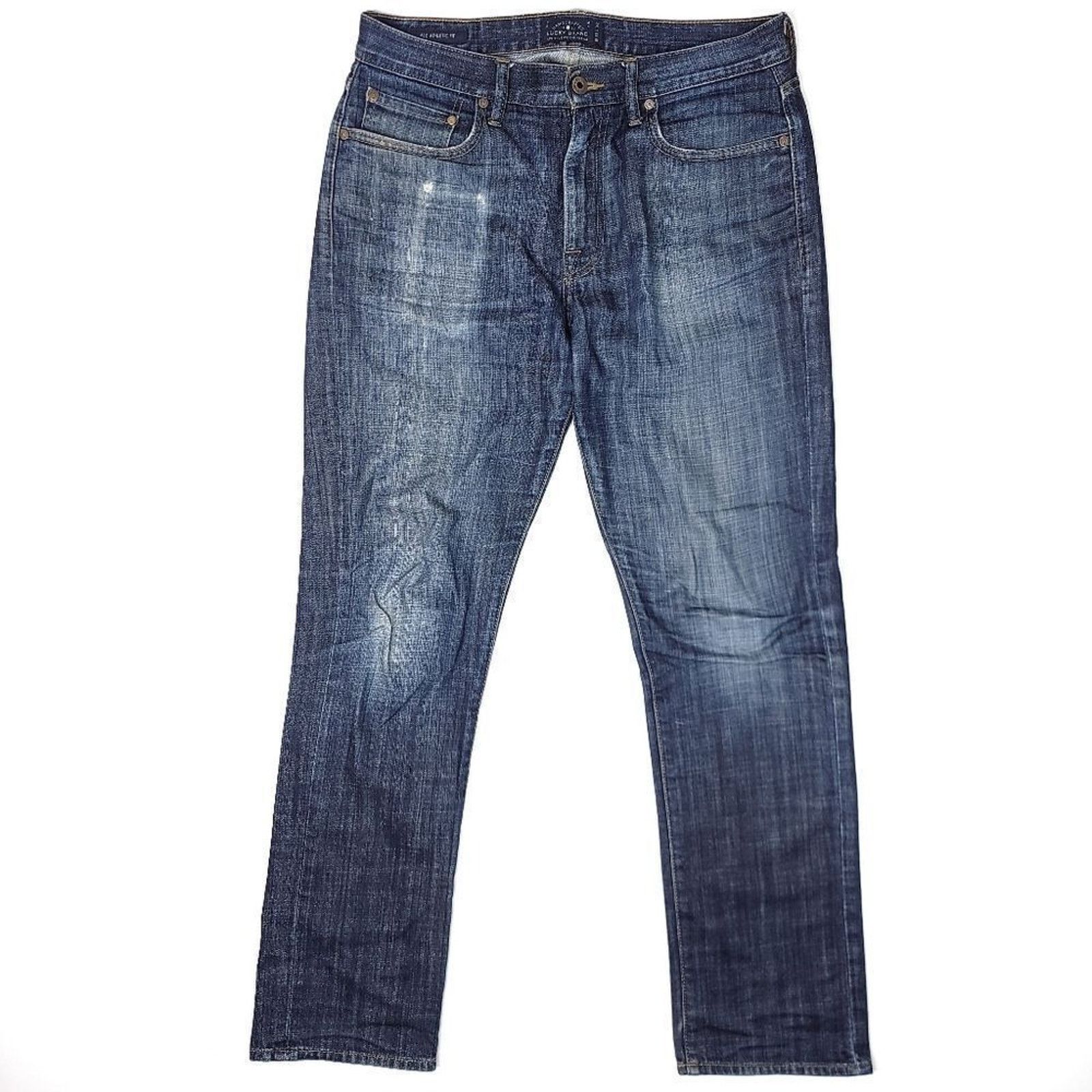 Lucky Brand Lucky Brand 410 Athletic Fit Jeans Mens 33x32 Blue Size US 33 - 1 Thumbnail