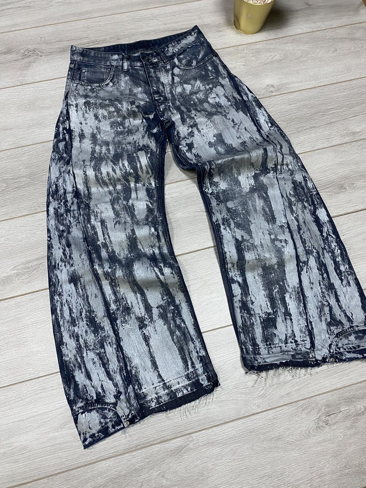 Other Distressed painted jnco style wide dirty jeans designer Size US 31 - 3 Thumbnail