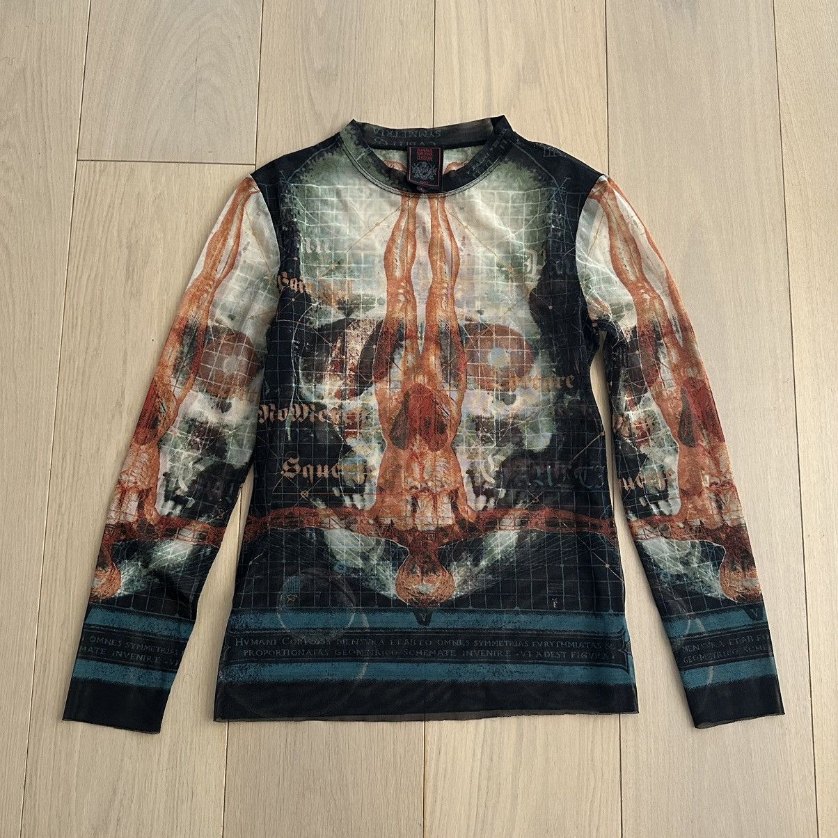 PUNK! バリー・ラゼル著 Jean Paul Gaultier SS96 X-Ray Vitruvius Skull Mesh Long