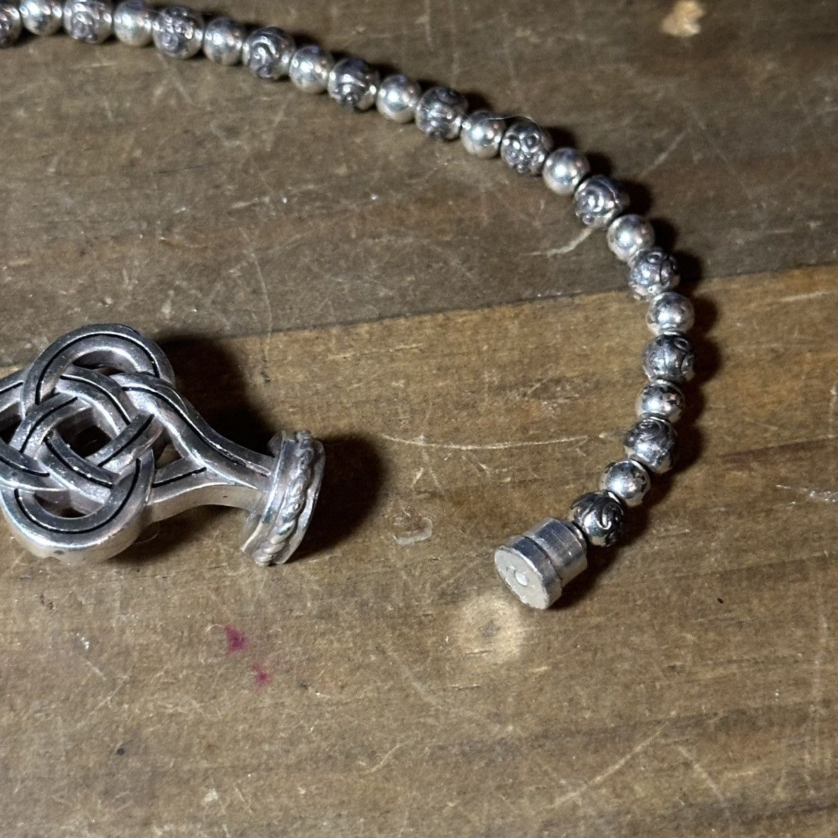 Other Silver tone Celtic knot beaded bracelet Size ONE SIZE - 4 Thumbnail