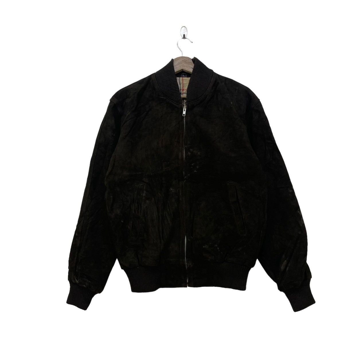 Japanese Brand 📣Vintage Bomber Suede Leather Sheepskin Jacket Made In Japan Size US M / EU 48-50 / 2 - 1 Thumbnail
