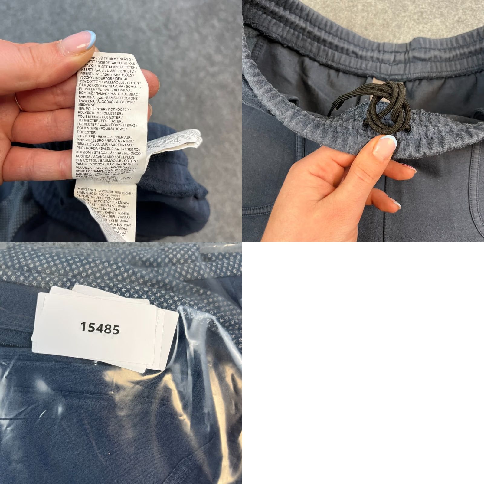 Puma PUMA AMG Mens Joggers Track Pants Grey Blue Large Cotton Blended Fabric Regular Waist 32 in Inside Leg 30 in Pockets Men Trousers Size US 33 - 9 Thumbnail