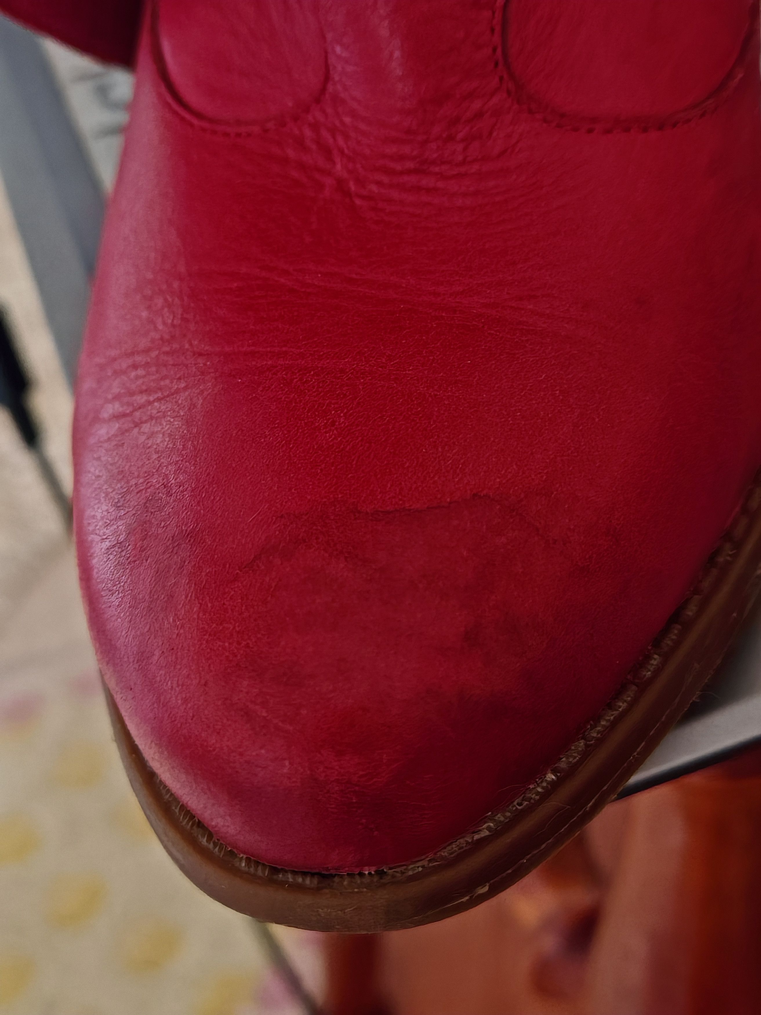 Genuine Leather × Jessica Simpson Jessica Simpson Caralee Women Leather Western Boot Red sz 9M Size US 11.5 / IT 41.5 - 8 Thumbnail