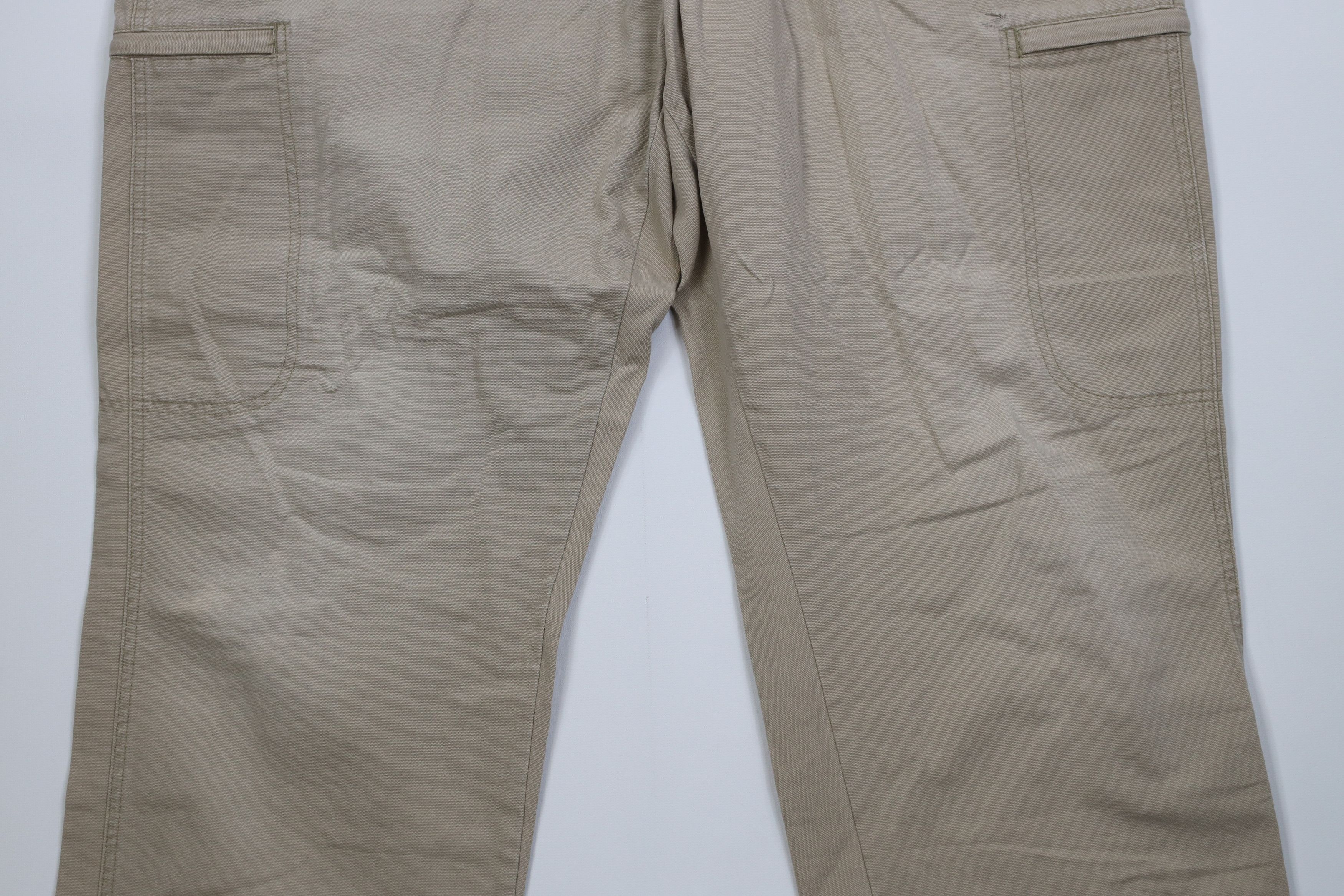 Woolrich Woolen Mills Vintage 90s Woolrich Baggy Wide Leg Cargo Pants Beige Size US 40 / EU 56 - 3 Thumbnail