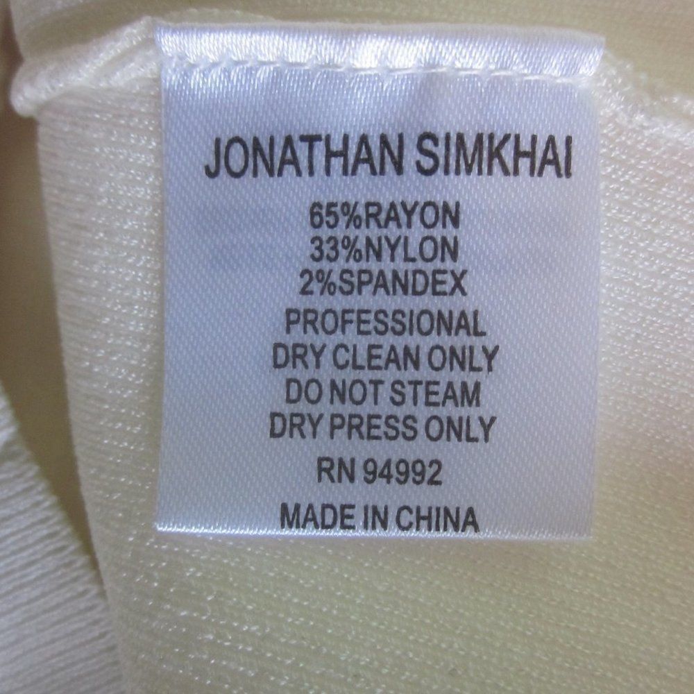 Jonathan Simkhai Jonathan Simkahi Pullover Top Ivory White Knit Size S Shoulder Details Size S / US 4 / IT 40 - 5 Thumbnail