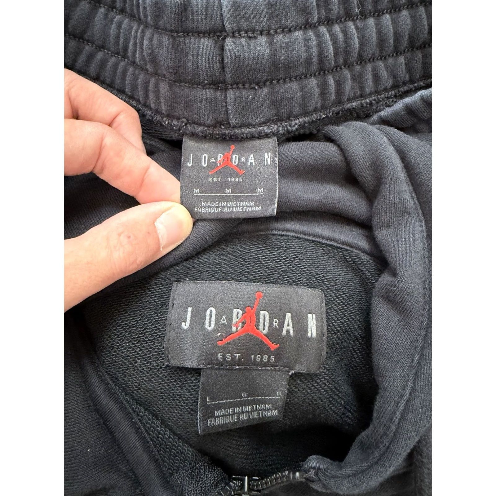 Jordan Brand Air Jordan Sweatshirt Sweatpants Jumpman Men’s 2 Piece Tracksuit Hoodie Pants Black M/L Fall Winter Regular Size Mens Size US M / EU 48-50 / 2 - 3 Thumbnail