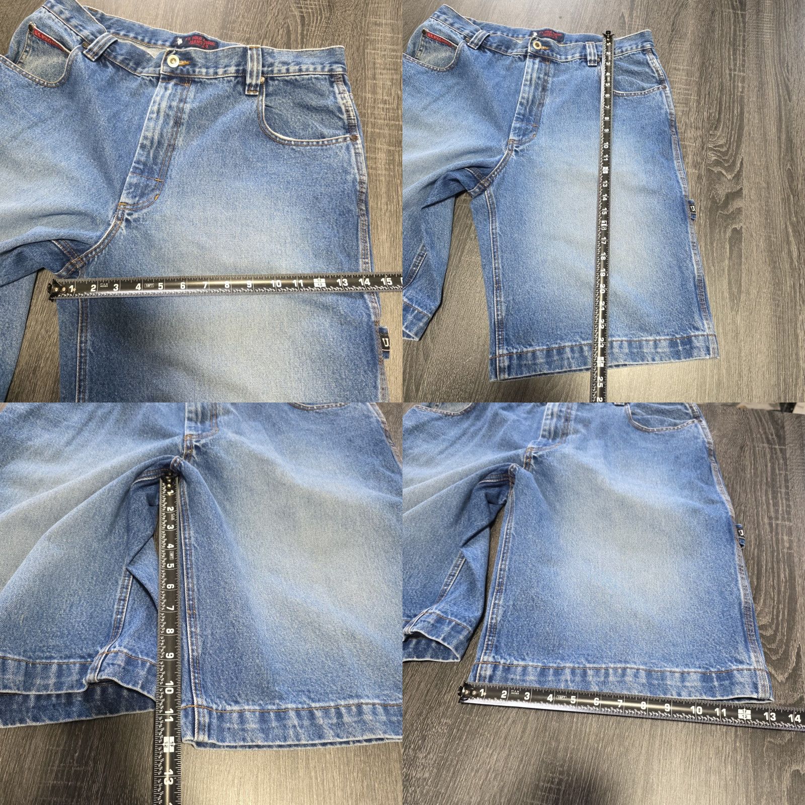 Vintage VINTAGE US Polo Assn. Denim Jorts Shorts Mens 38 Blue Grunge Baggy Skater 90s Style Size US M / EU 48-50 / 2 - 8 Thumbnail