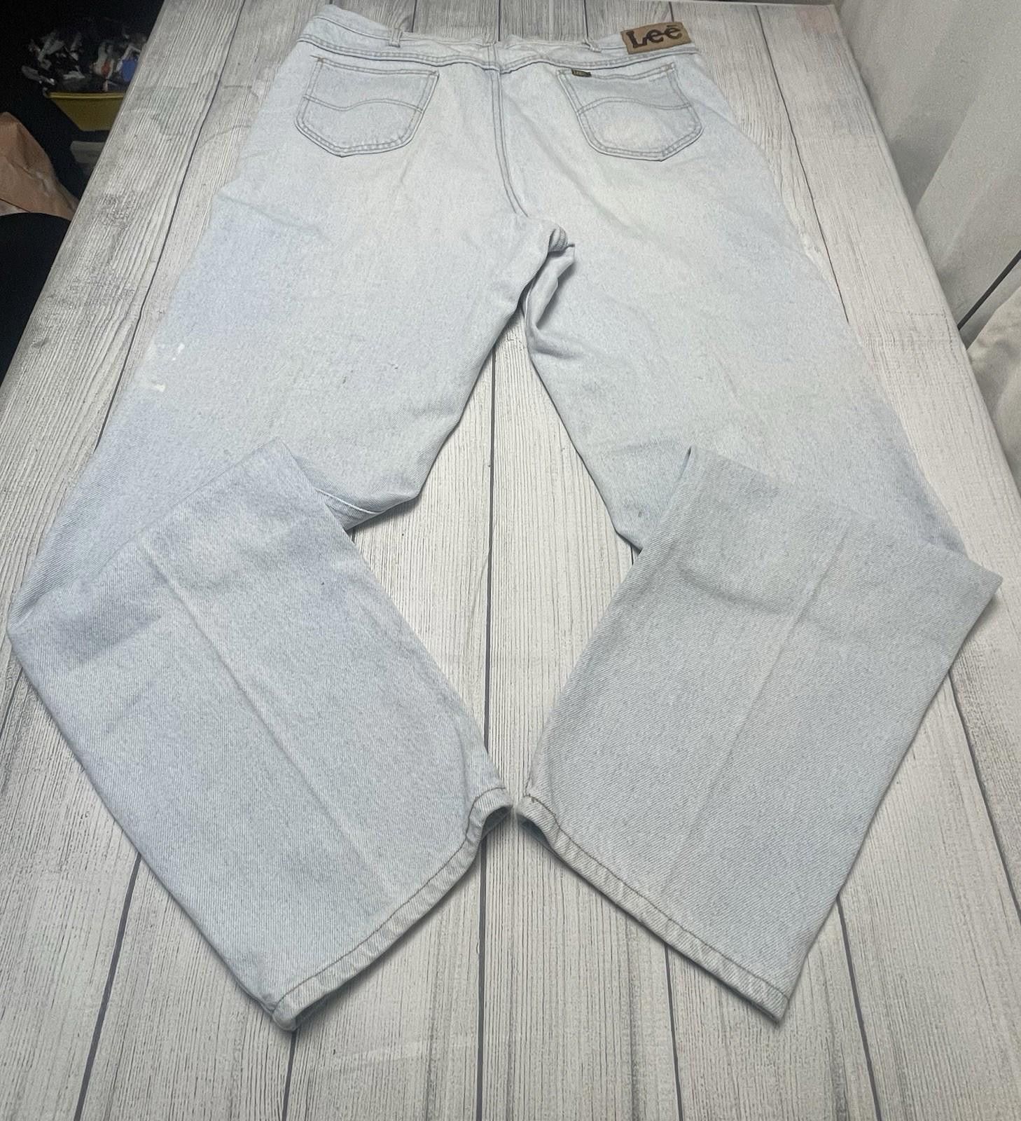 Lee Vintage Lee Riders Denim Jeans 40x34 USA 80s Light Wash Size US 40 / EU 56 - 5 Thumbnail