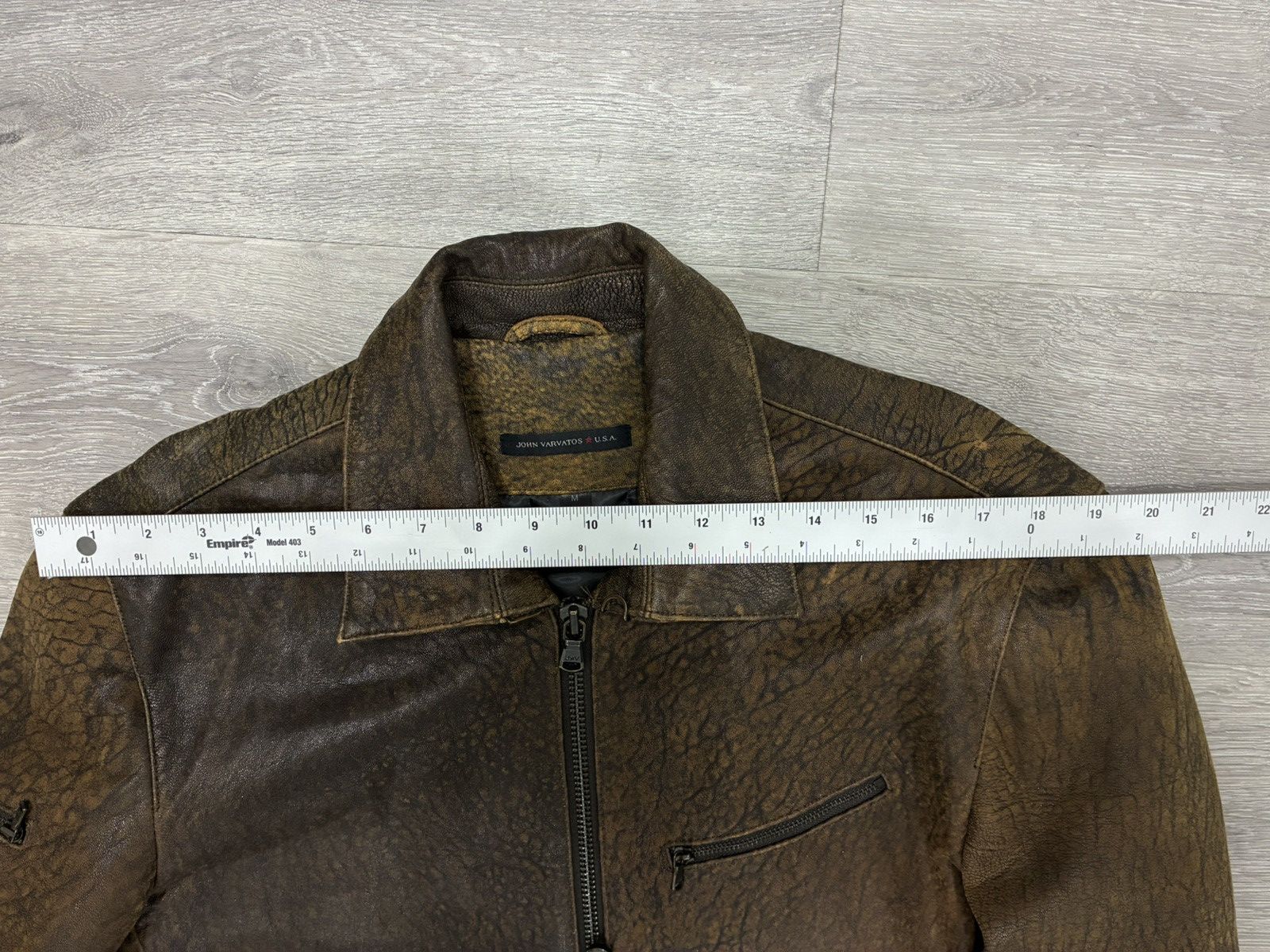 John Varvatos Distressed Leather Jacket medium . Size US M / EU 48-50 / 2 - 17 Thumbnail