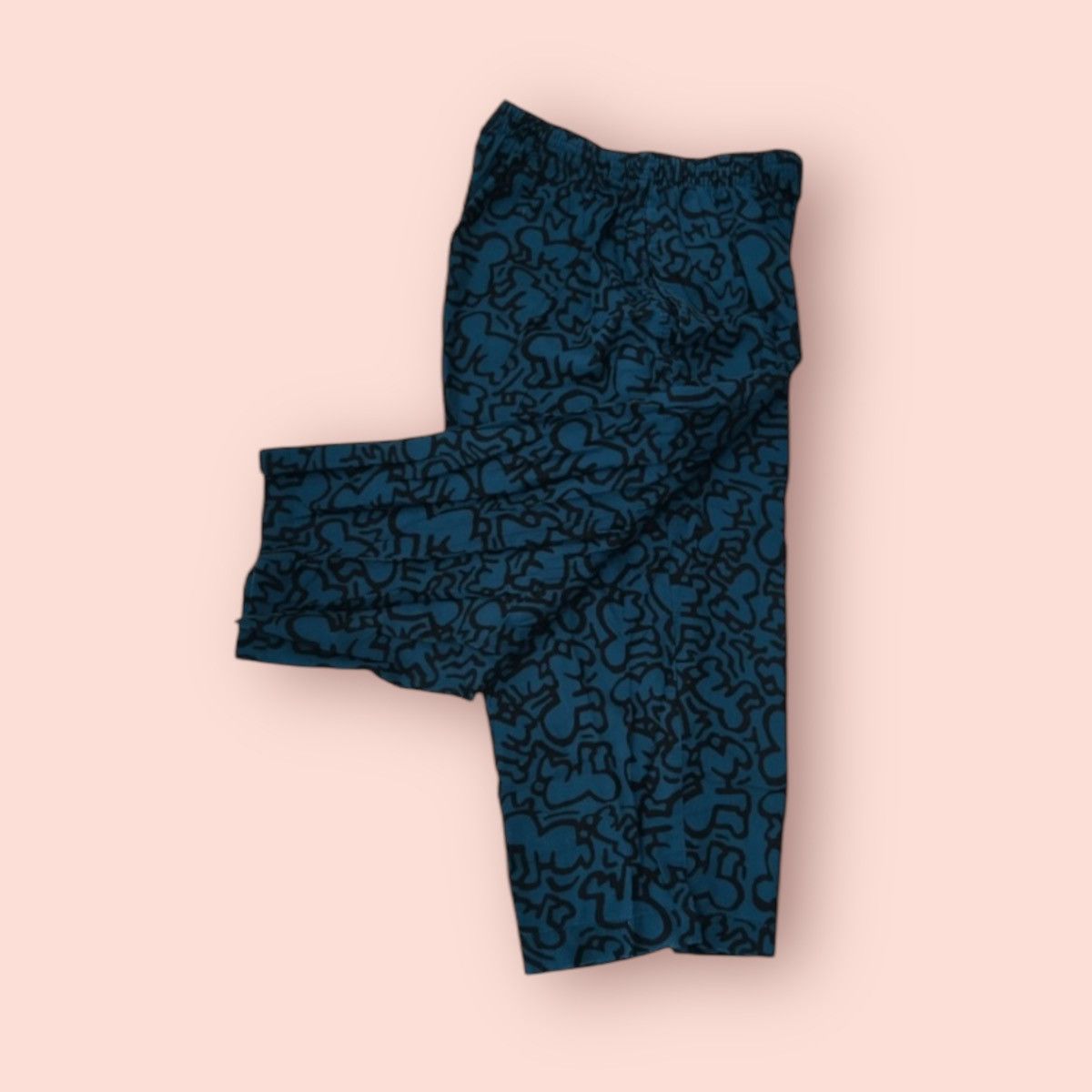 Japanese Brand × Keith Haring × Uniqlo VINTAGE KEITH HARING X UNIQLO FULLPRINT SLEEPWEAR CROP PANTS Size US 30 / EU 46 - 19 Thumbnail