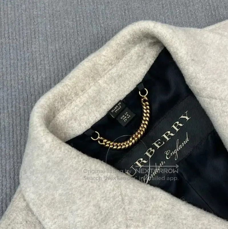 Burberry Burberry Grey Wool Women's Trench Coat. Size L / US 10 / IT 46 - 4 Thumbnail