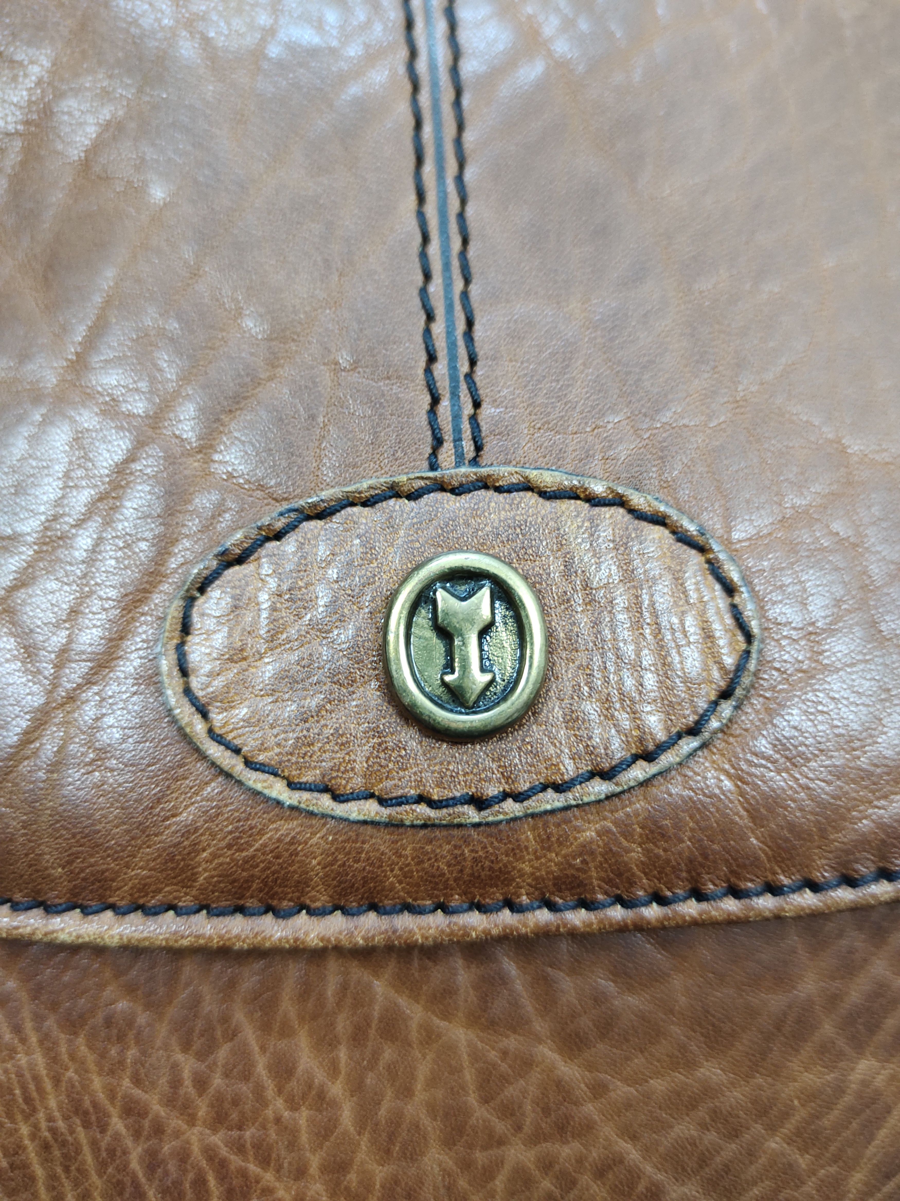 Leather Vintage 70s Caracciola Patina Leather Sling Bag Size ONE SIZE - 5 Thumbnail