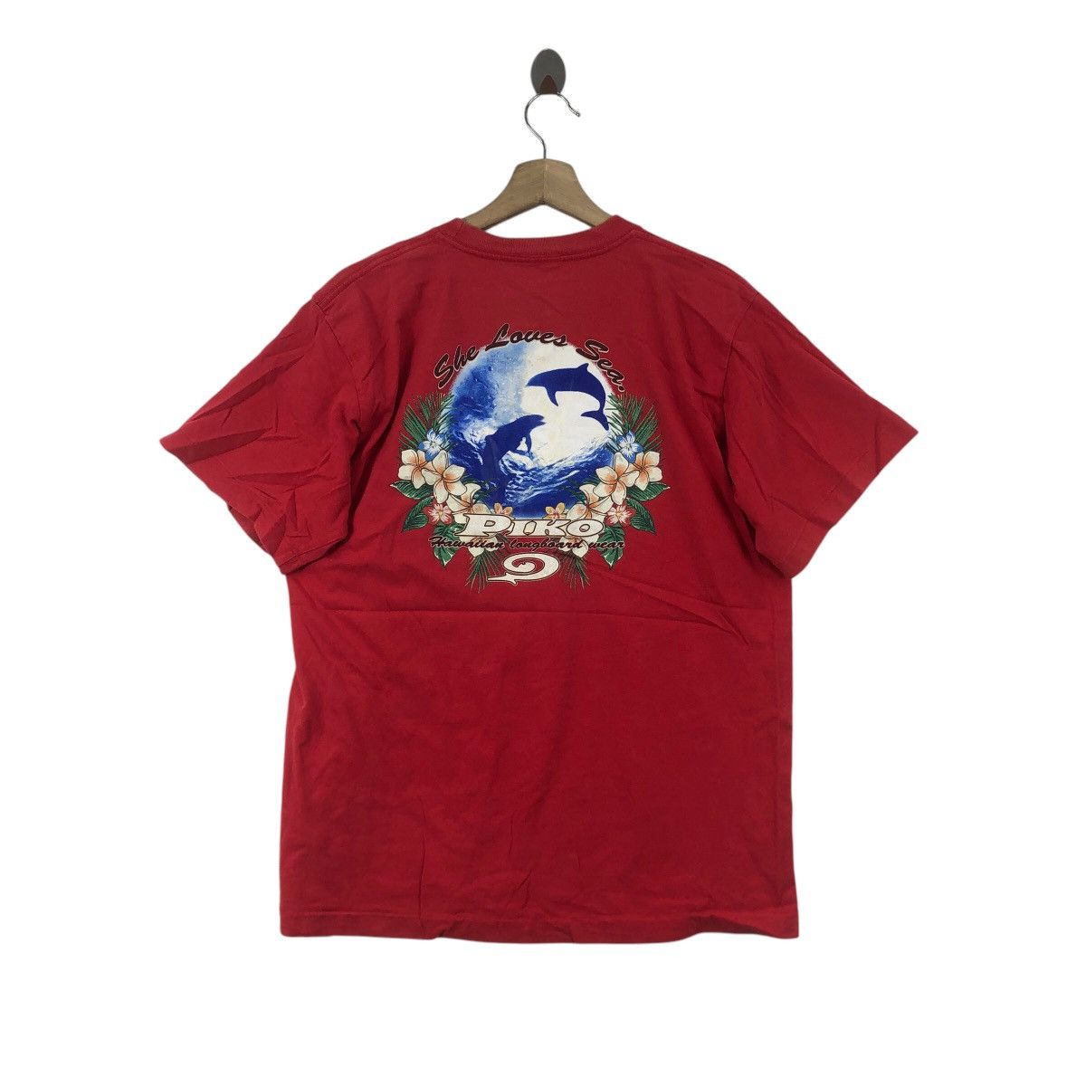 Vintage Vintage PIKO HAWAII LONGBOARD She Love Sea Tee Shirt Top Size US M / EU 48-50 / 2 - 4 Thumbnail
