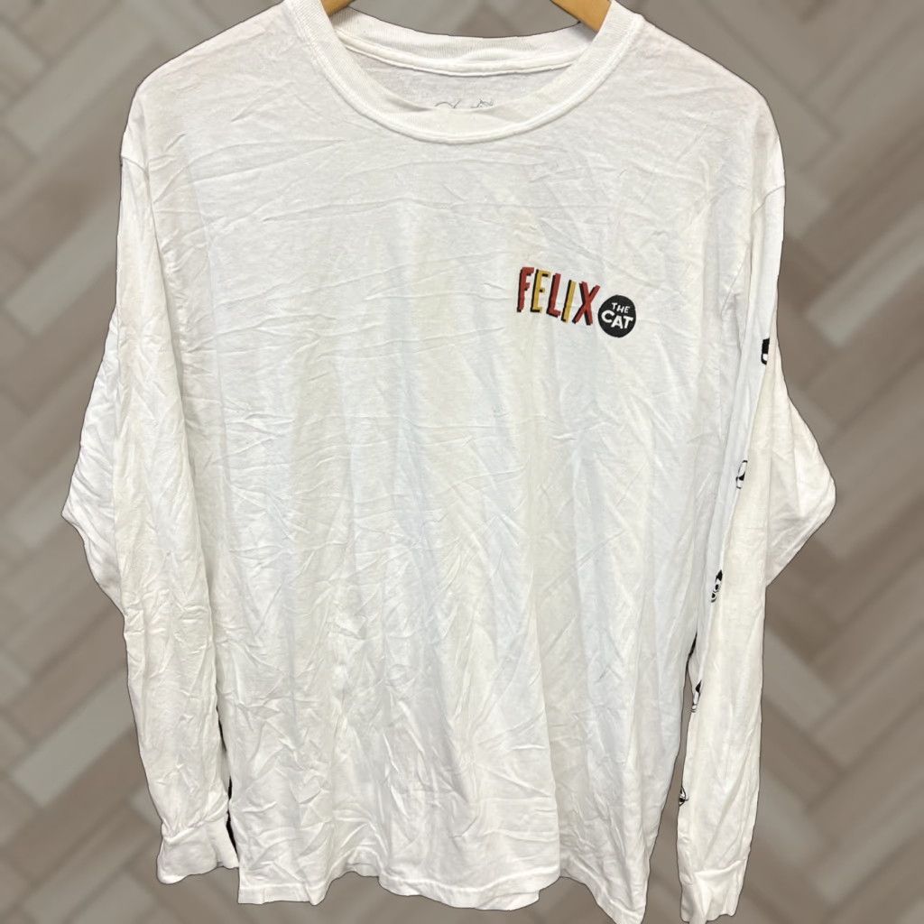 Vintage Neon Riot FELIX THE CAT Shirt White Long Sleeve Large Size US L / EU 52-54 / 3 - 1 Thumbnail