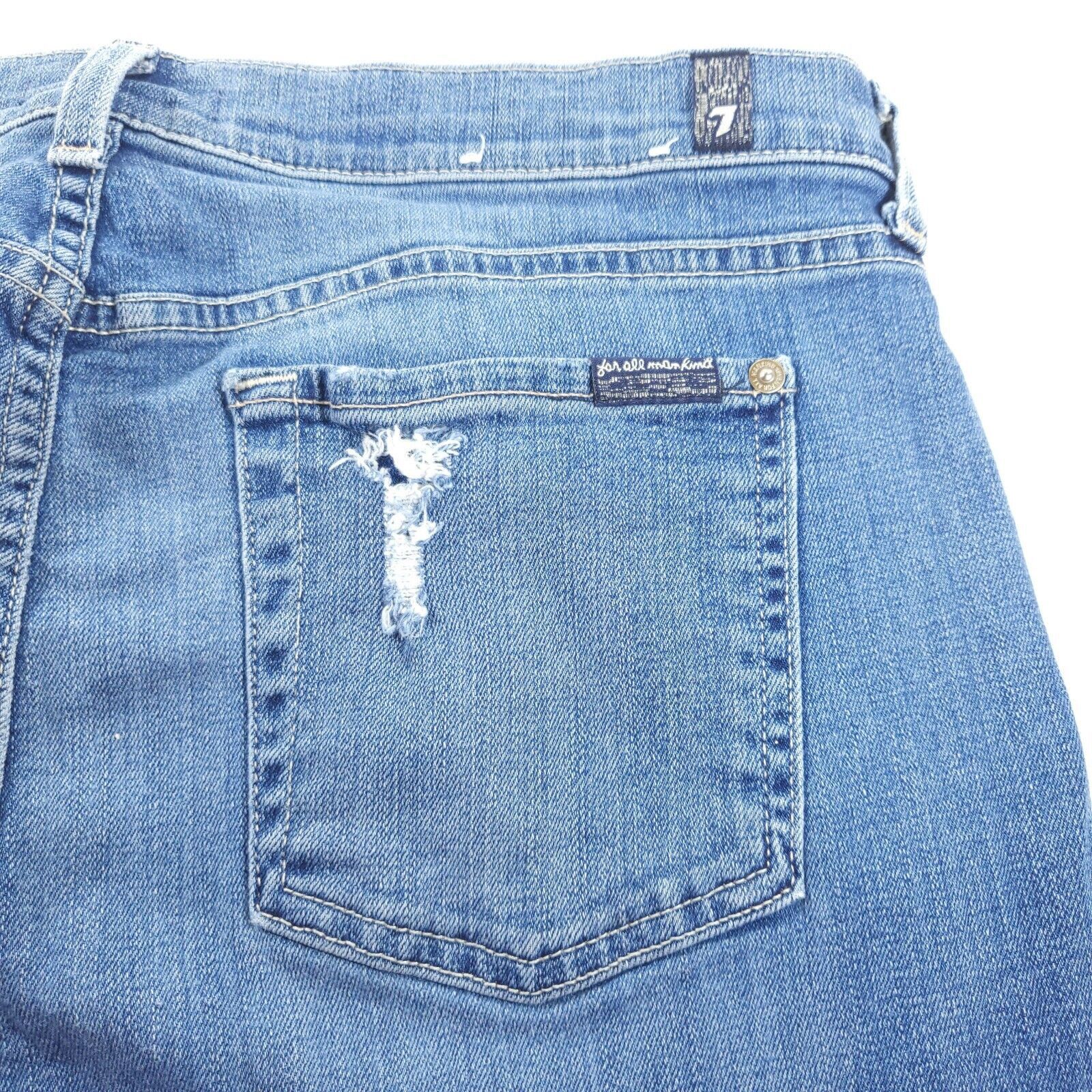 7 For All Mankind 7 For All Mankind Button Fly Jeans Womens Size 30 Blue Size 34" / US 12 / IT 48 - 4 Thumbnail