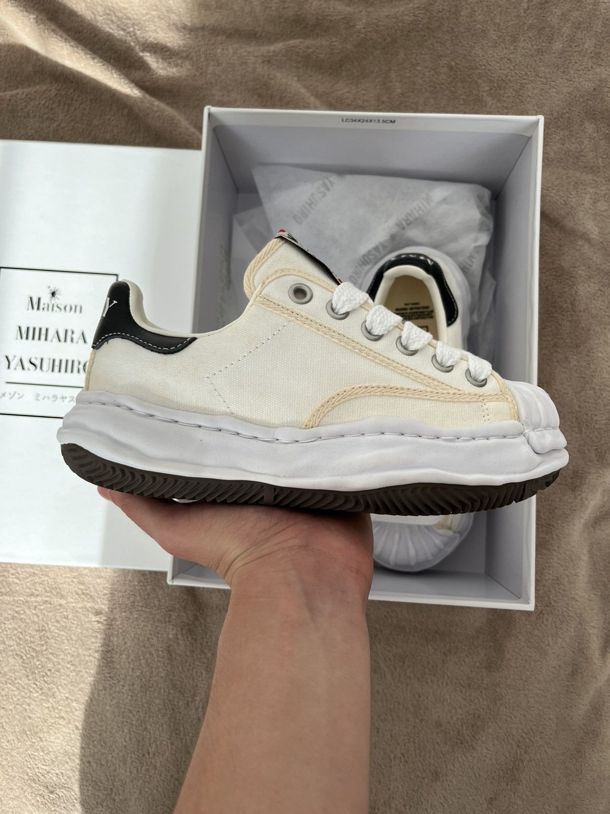 Maison MIHARA YASUHIRO Maison Mihara Yasuhiro OG Sole Canvas Low| New | 38 EU 24 cm Size US 7 / IT 37 - 2 Thumbnail