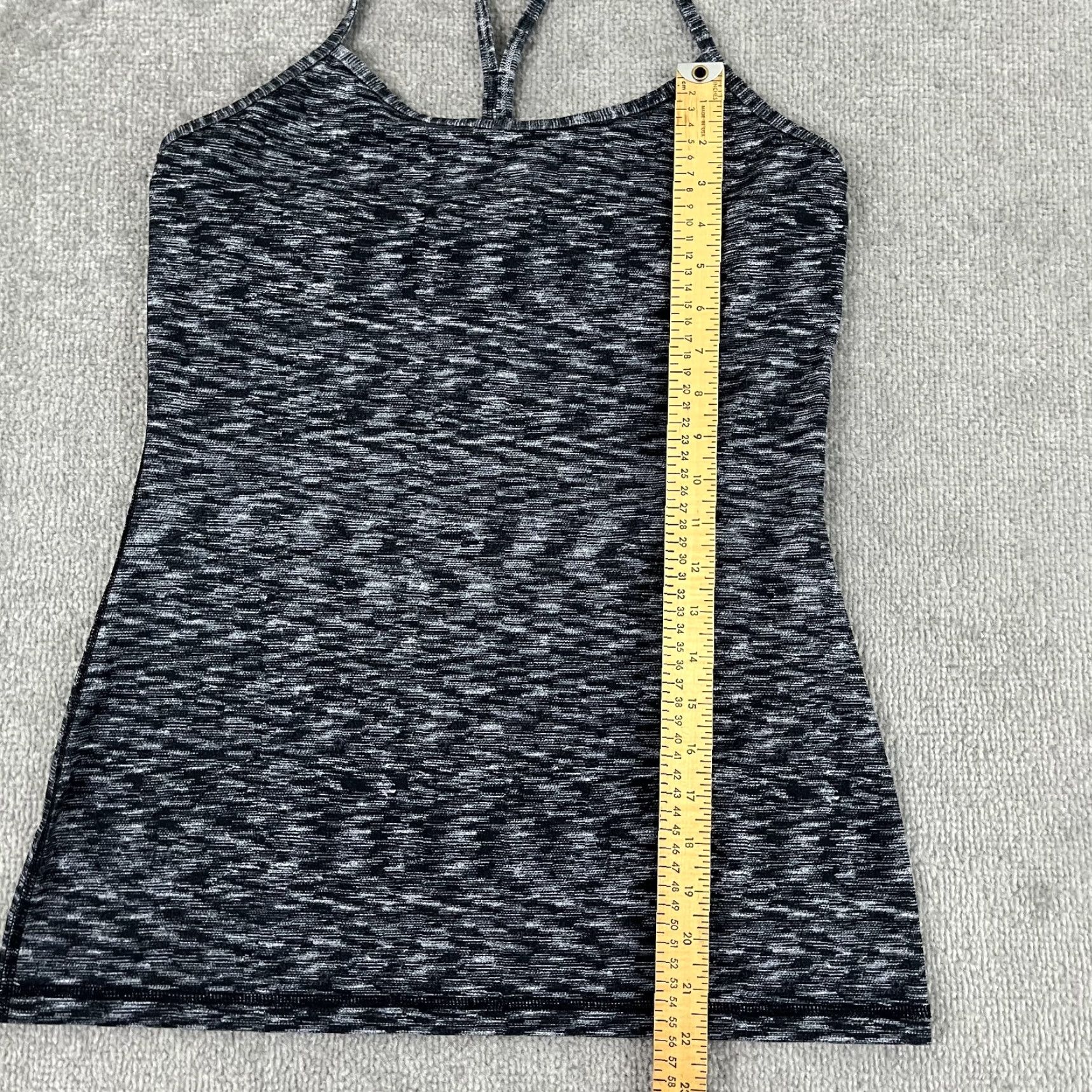 Lululemon Lululemon Power Y Tank Top Womens Size 2/4 Gray Black Racerback Light Support Size S / US 4 / IT 40 - 4 Thumbnail