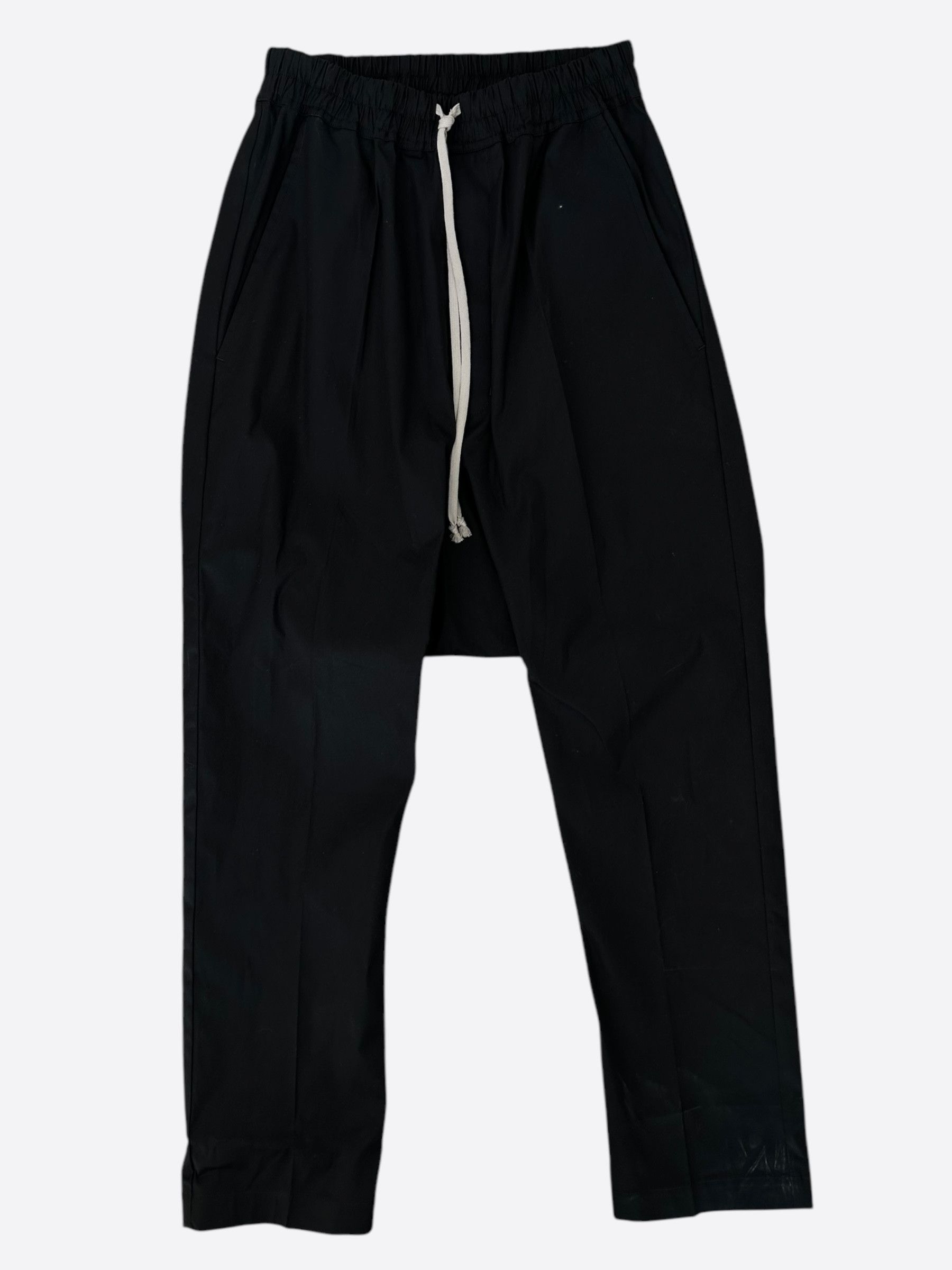 Rick Owens Rick Owens Black Dropcrotch Long Trousers Size US 30 / EU 46 - 1 Thumbnail