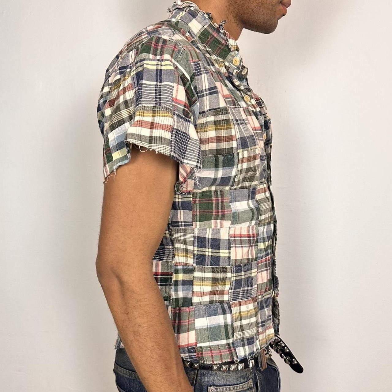 Brooks Brothers ASTROBOI* DECONSTRUCTED PATCHWORK CUT OFF SHIRT _ LARGE Size US L / EU 52-54 / 3 - 6 Thumbnail