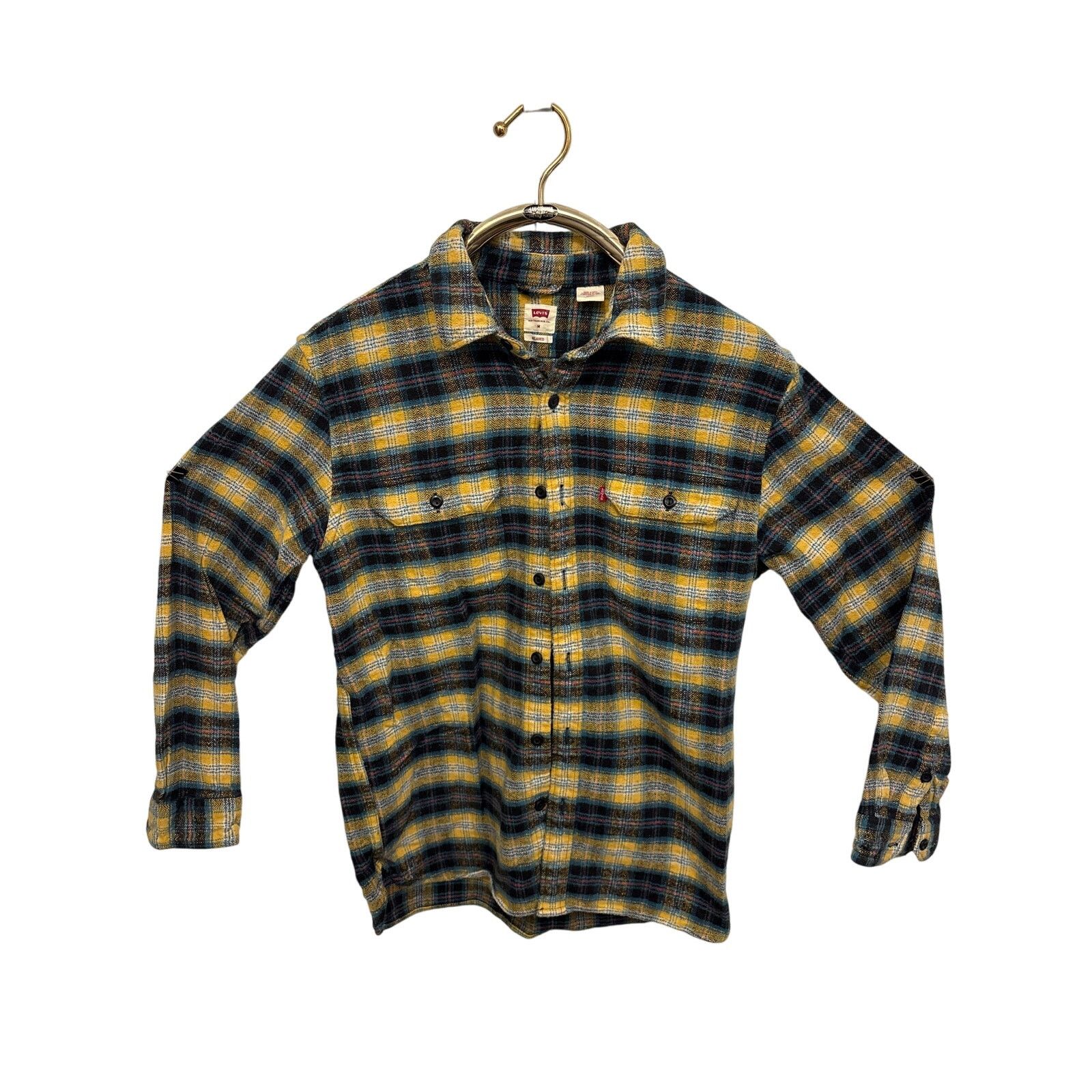 Levi's LEVI’S Herringbone Check Plaid Soft Cotton Flannel Size M Size US M / EU 48-50 / 2 - 1 Thumbnail