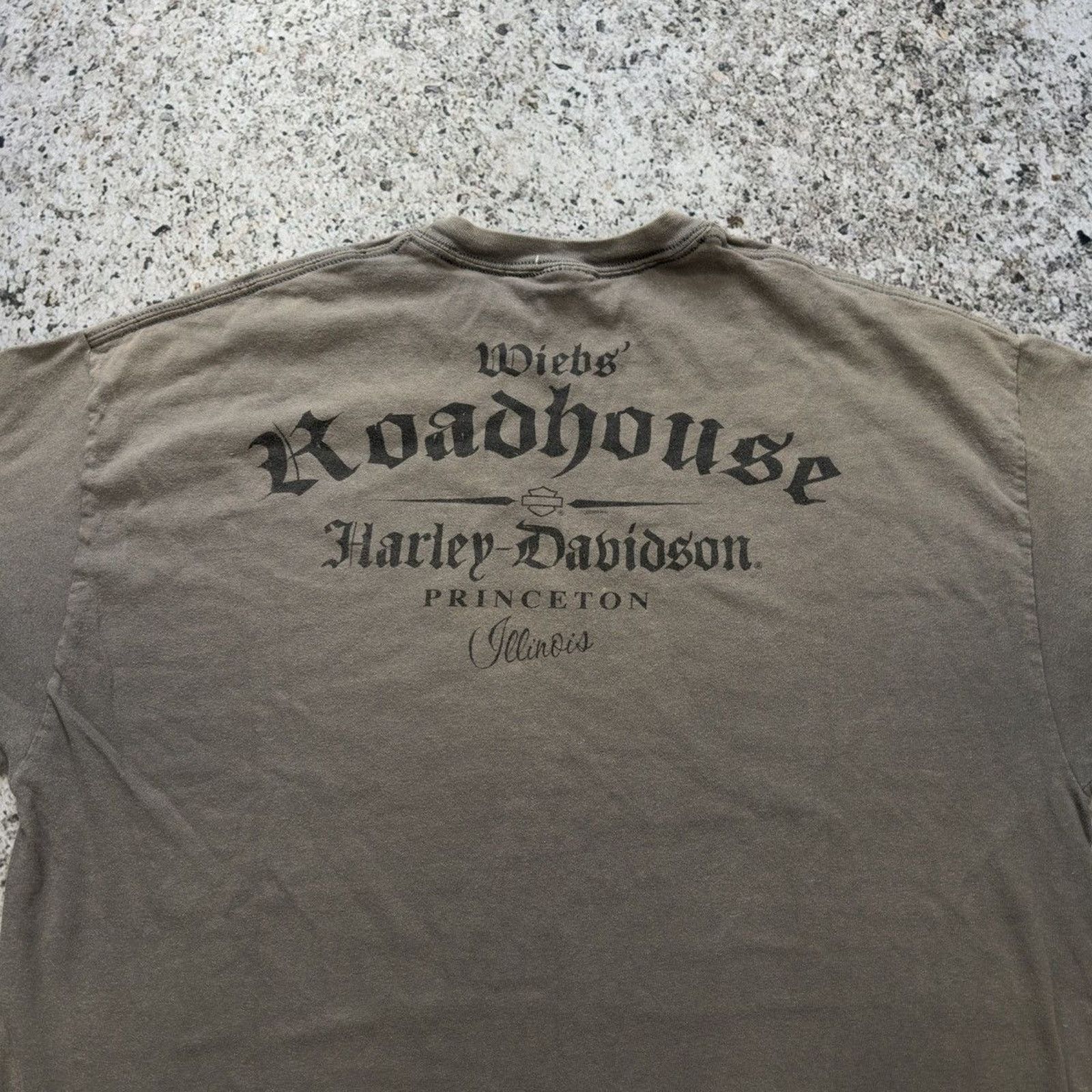 Harley Davidson Faded Thrashed Distressed Dragon Tee ERD Chrome Grunge Size US XL / EU 56 / 4 - 7 Thumbnail